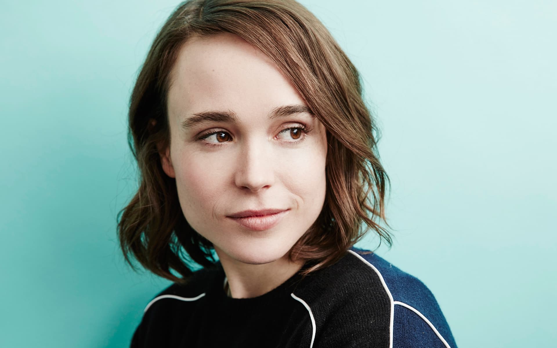 Handy-Wallpaper Gesicht, Braune Augen, Berühmtheiten, Braune Haare, Darstellerin, Ellen Page kostenlos herunterladen.