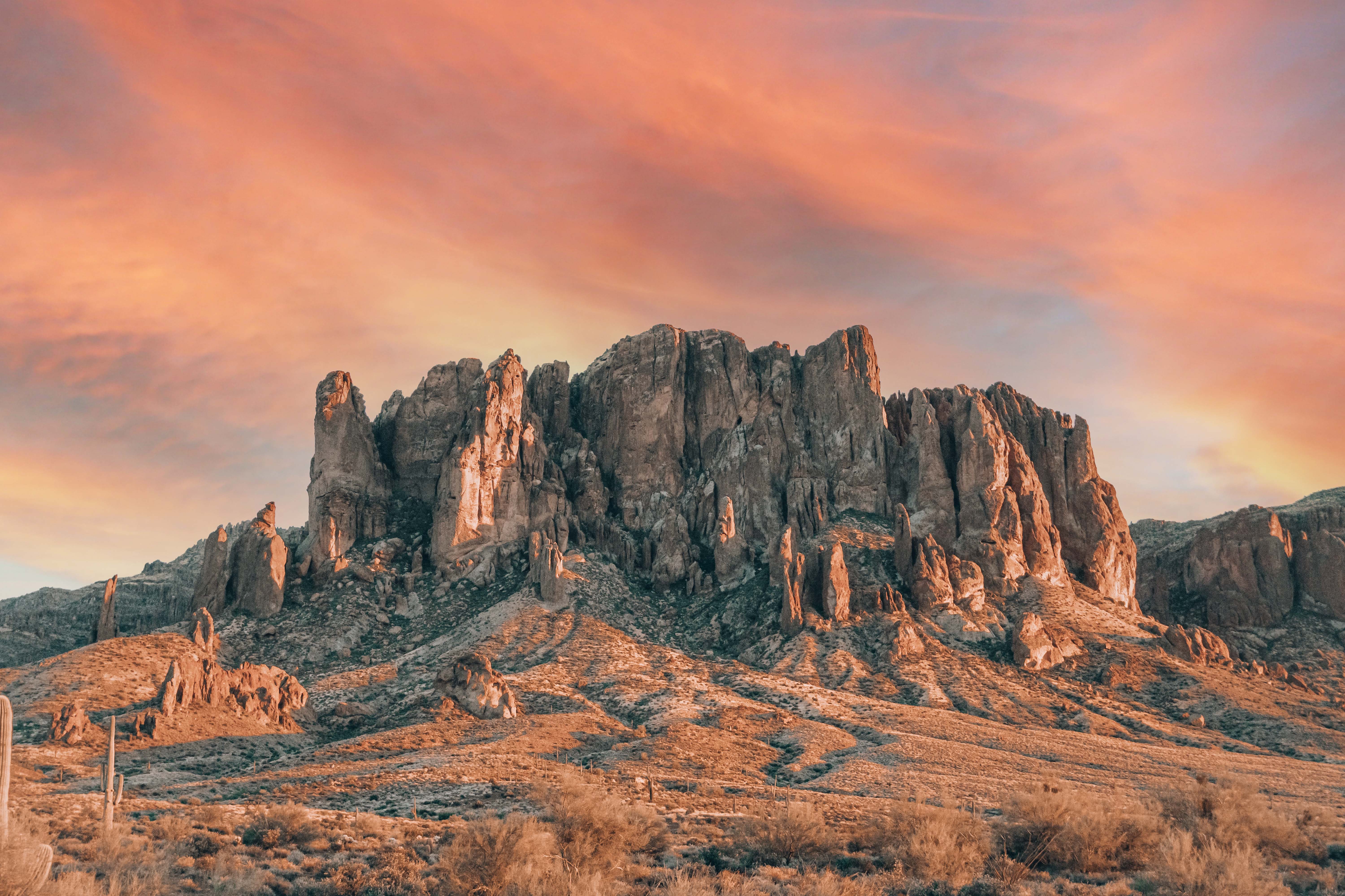 Download mobile wallpaper Mountains, Mountain, Earth, Arizona, Superstition Mountains for free.