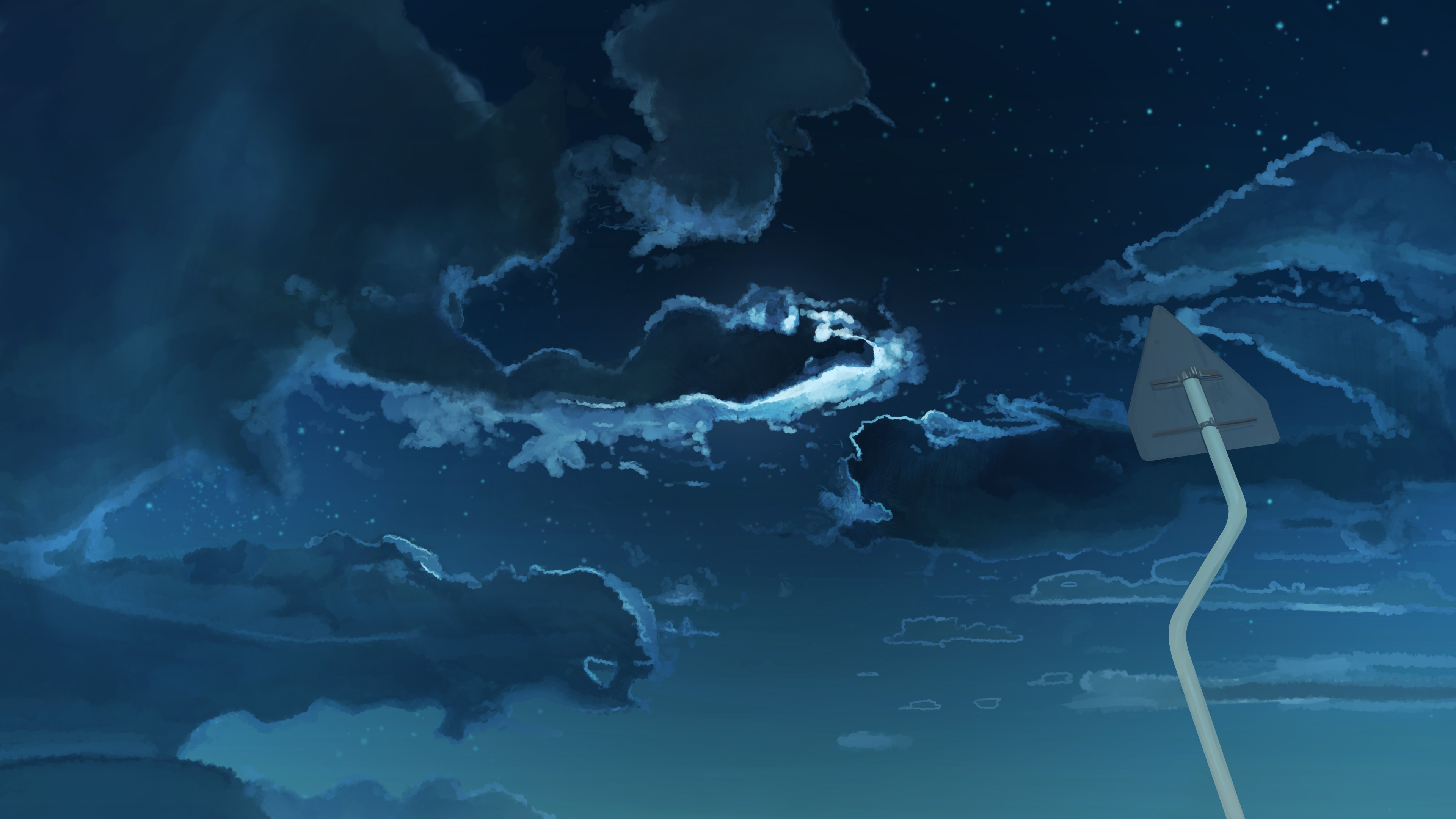 Free download wallpaper Anime, Stars, Night, Sign, Moonlight, Original on your PC desktop