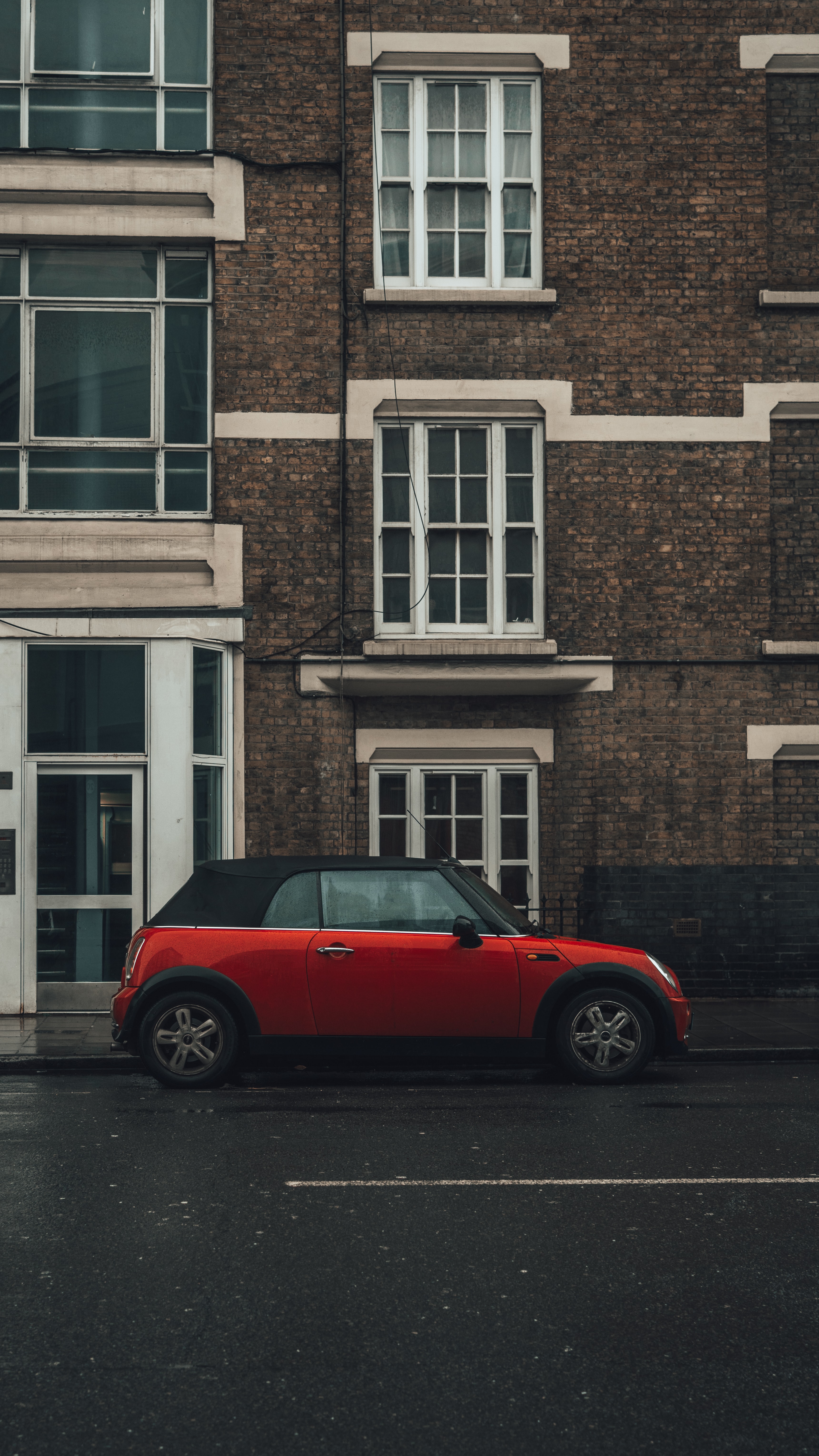 mini cooper, side view, cars, red, car, mini HD wallpaper
