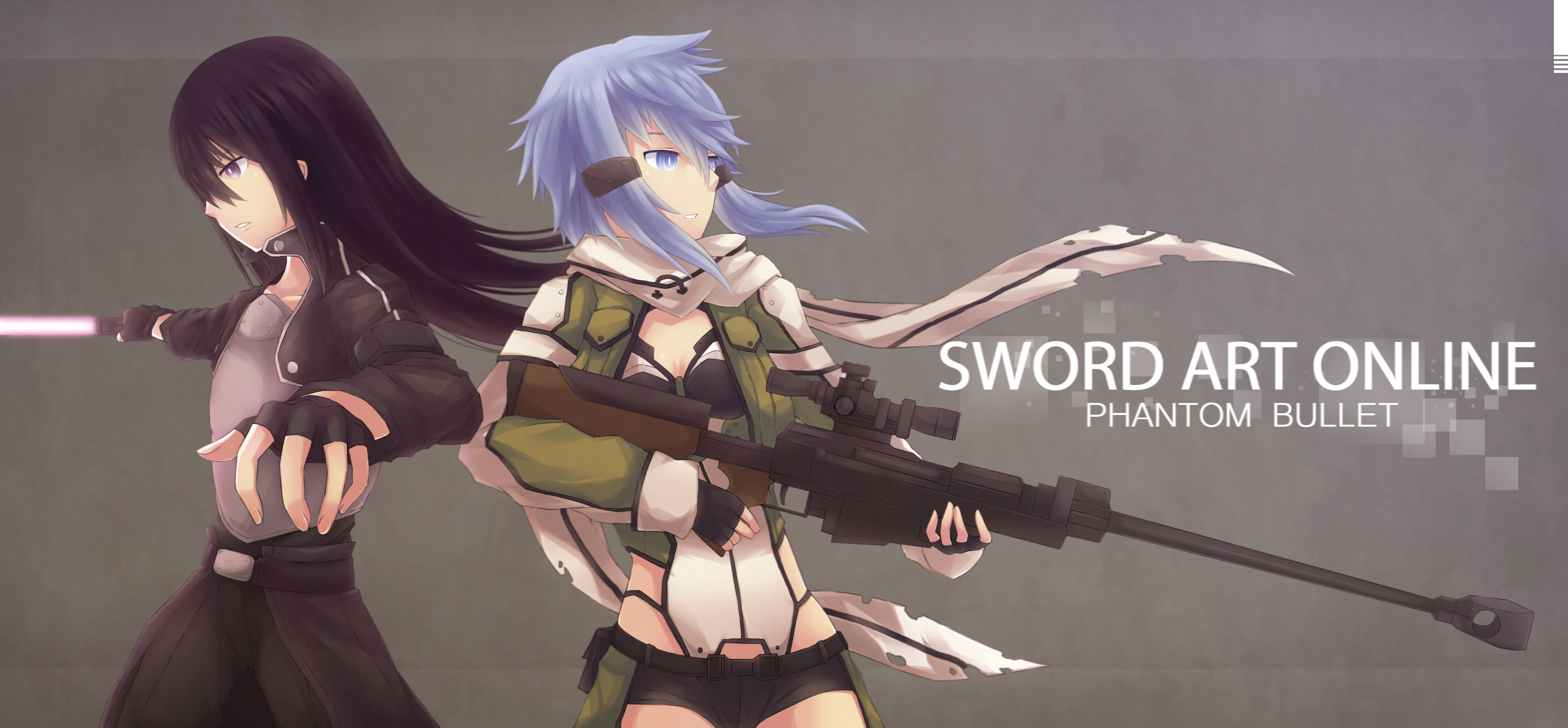 Laden Sie das Animes, Sword Art Online, Kirito (Schwertkunst Online), Kazuto Kirigaya, Schwertkunst Online Ii, Sinon (Schwertkunst Online), Shino Asada-Bild kostenlos auf Ihren PC-Desktop herunter