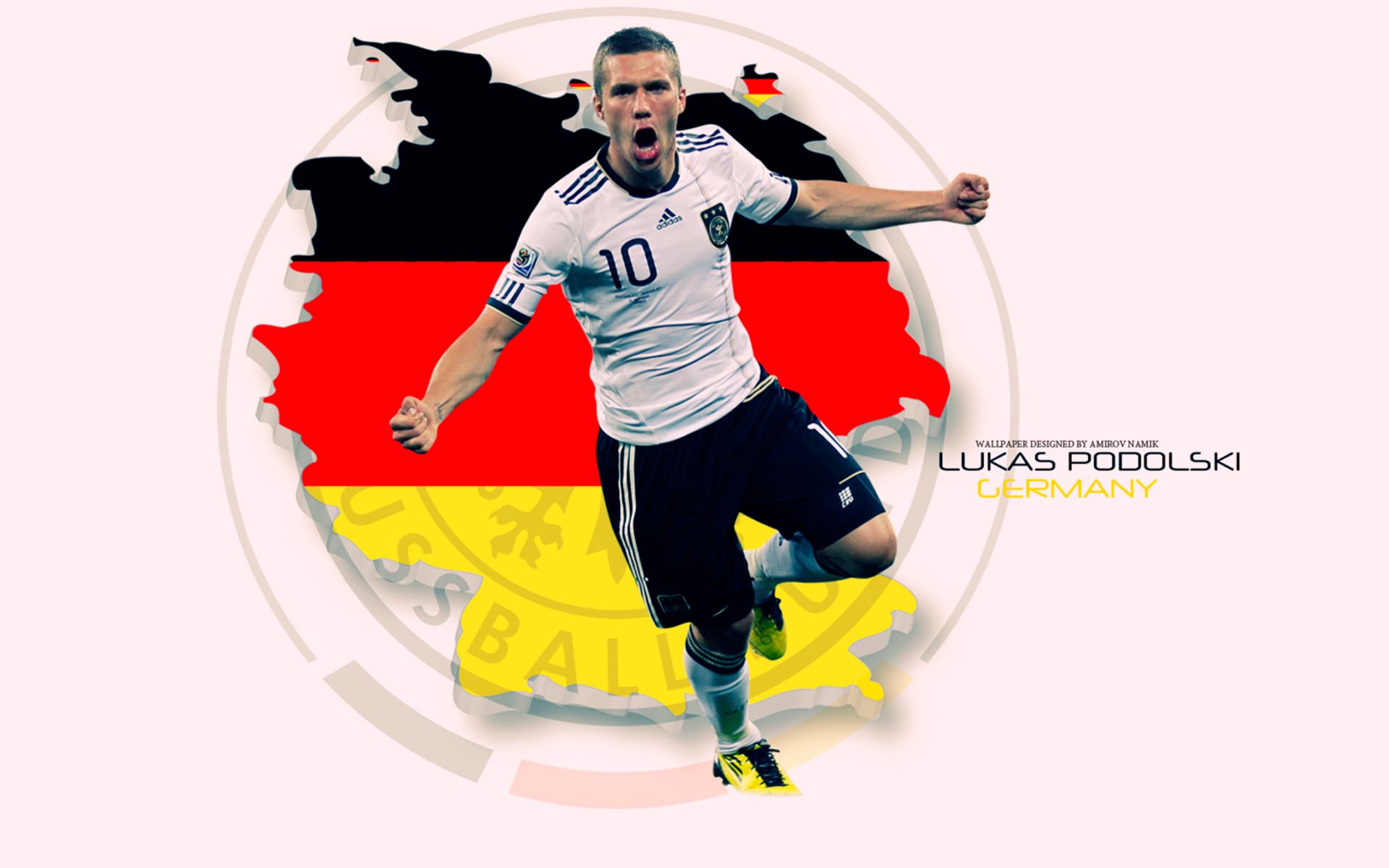 Handy-Wallpaper Sport, Fußball, Deutsche Fußballnationalmannschaft, Lukas Podolski kostenlos herunterladen.