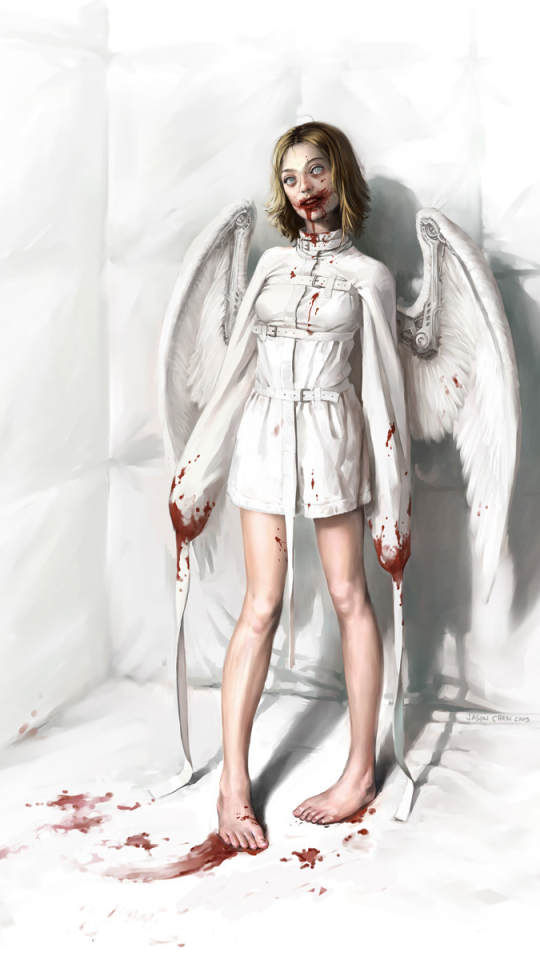 Download mobile wallpaper Dark, Angel for free.