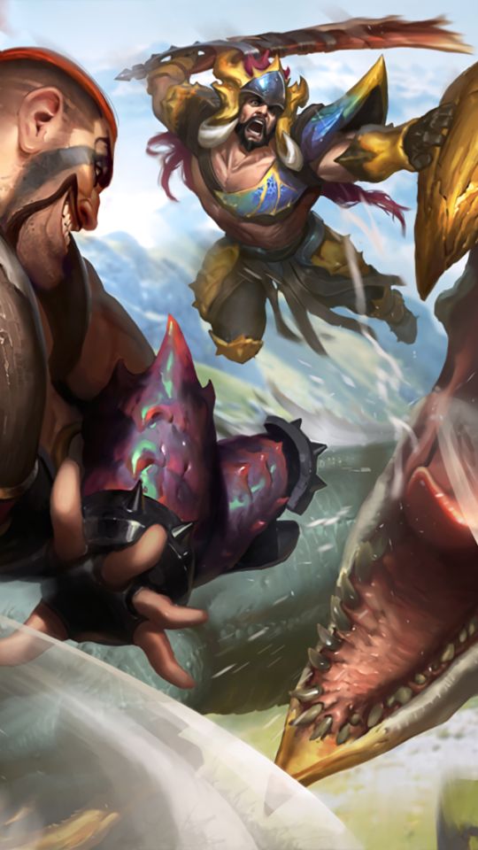 Download mobile wallpaper League Of Legends, Video Game, Tryndamere (League Of Legends), Draven (League Of Legends) for free.