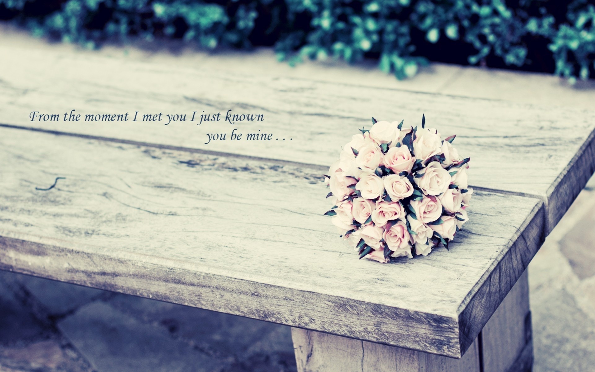Download mobile wallpaper Valentine's Day, Love, Holiday, Bench, Quote, Romantic for free.