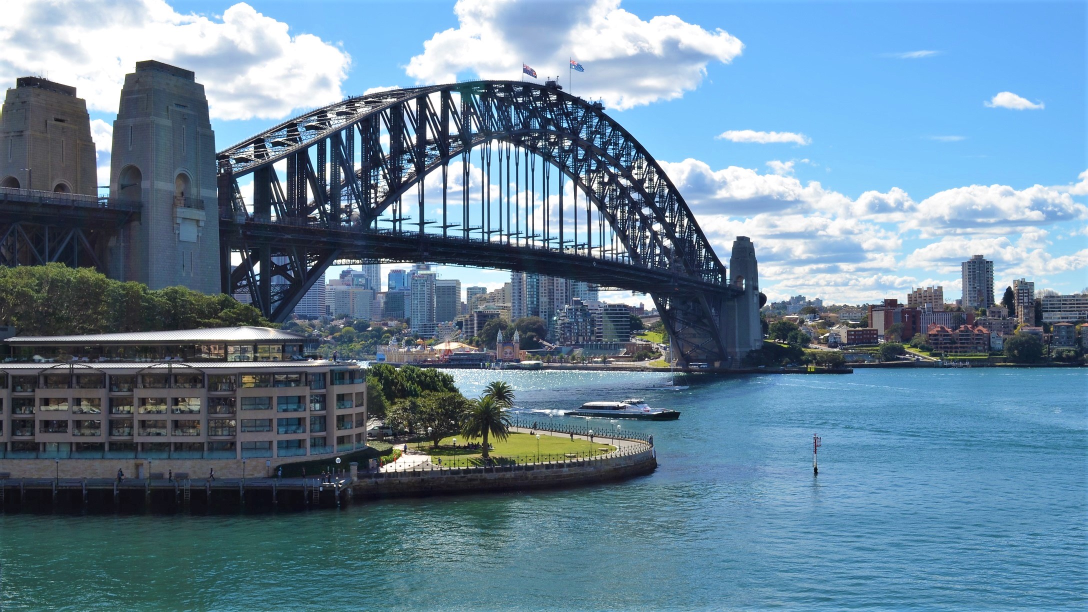 Скачать обои бесплатно Мосты, Сидней, Гостиница, Сделано Человеком, Сиднейский Мост Харбор Бридж, Сидней Харбор картинка на рабочий стол ПК