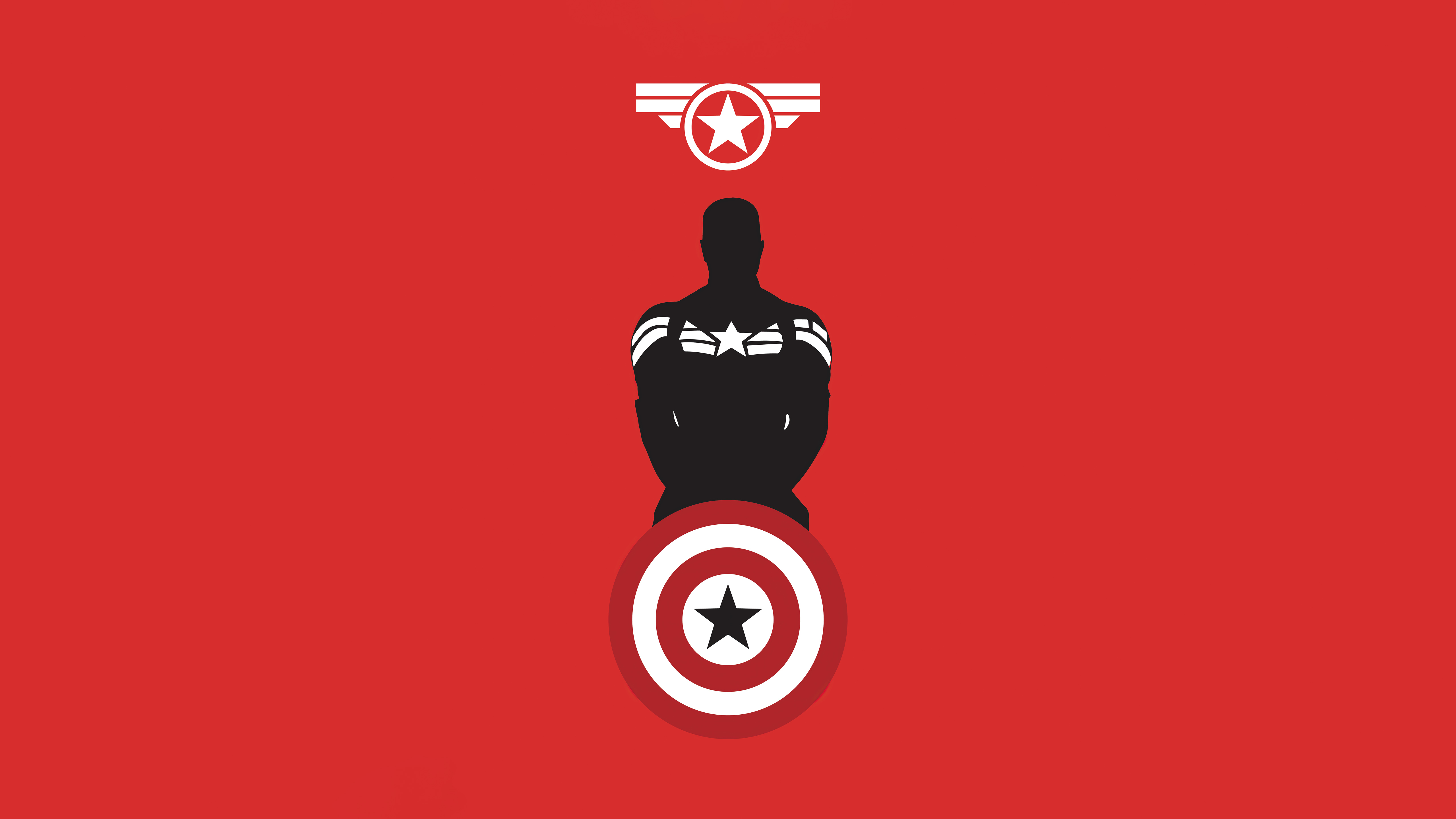Laden Sie das Captain America, Minimalistisch, Comics, Superheld-Bild kostenlos auf Ihren PC-Desktop herunter