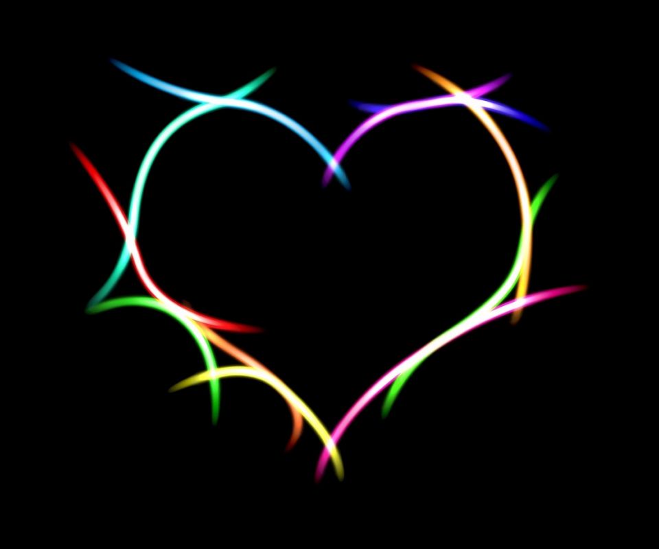 PCデスクトップに光, ネオン, 芸術的, 愛する, 心臓画像を無料でダウンロード