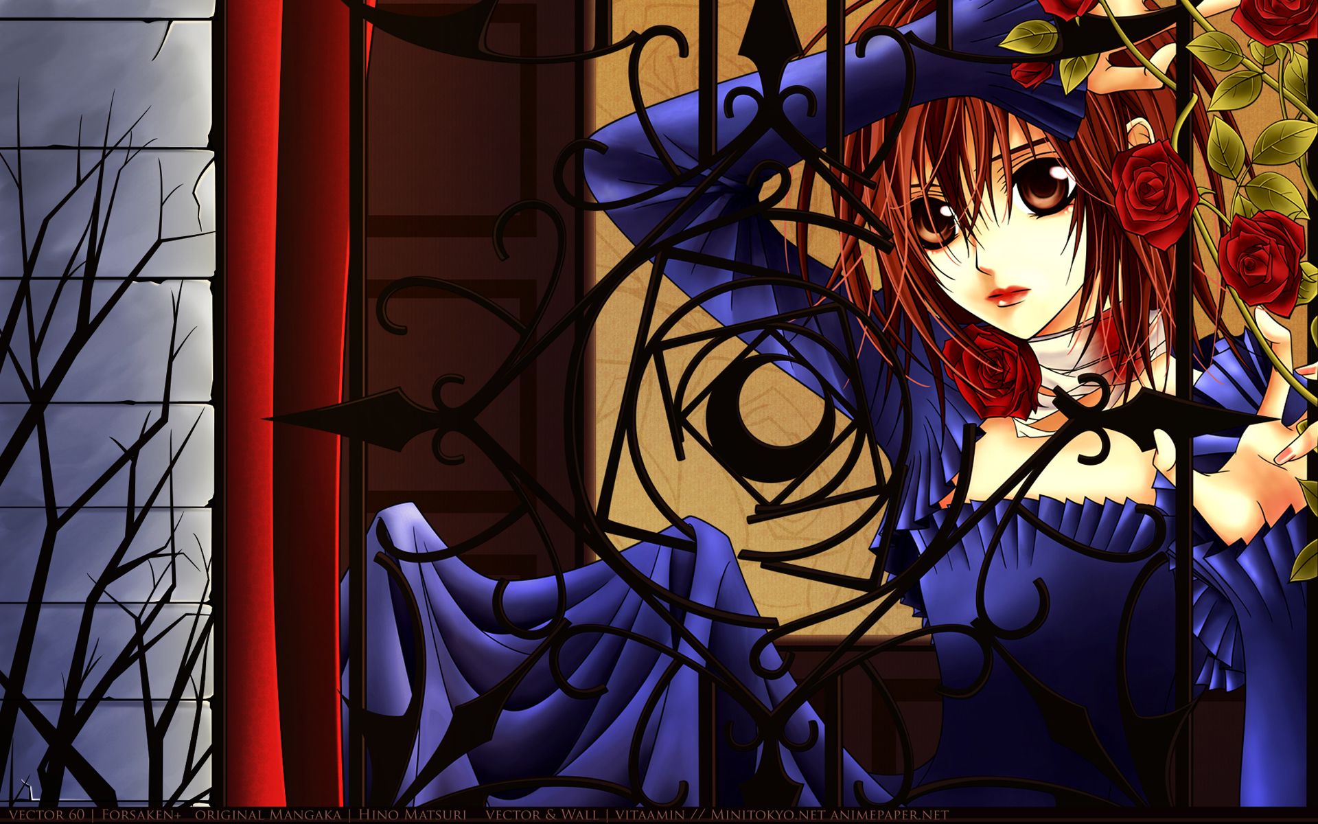 anime, vampire knight, dress, flower, rose, yuki cross, yuki kuran HD wallpaper