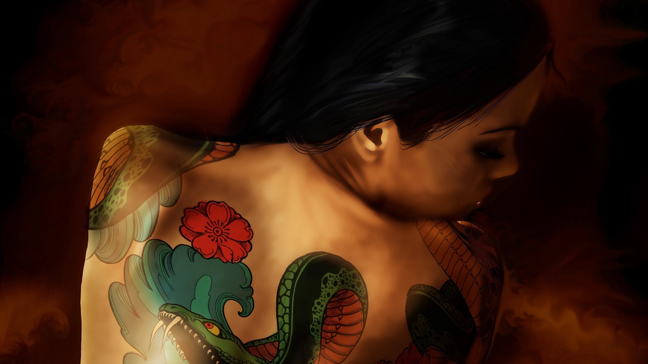 Free download wallpaper Fantasy, Tattoo on your PC desktop
