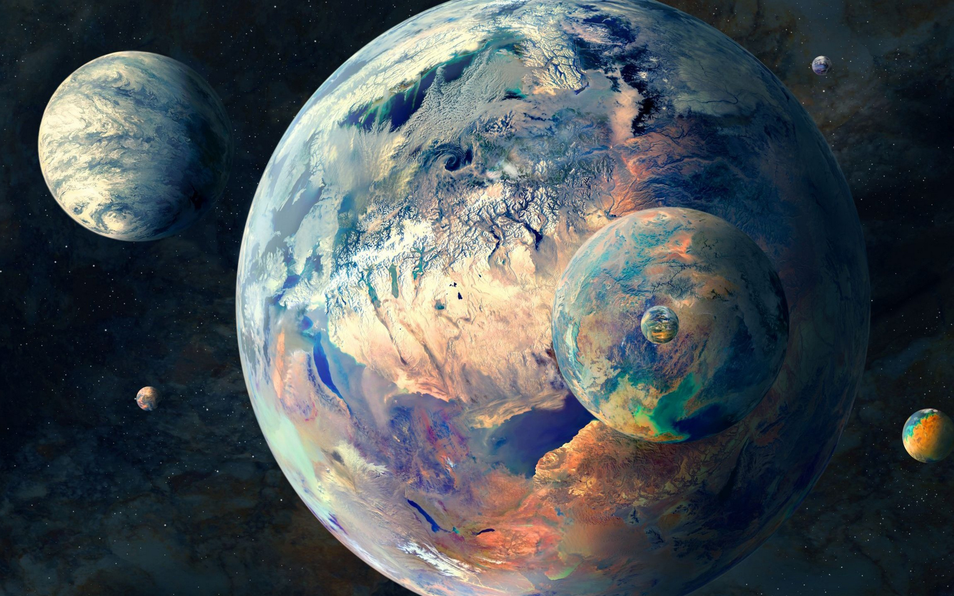 Handy-Wallpaper Mond, Planet, Planeten, Science Fiction, Wolke, Weltraum kostenlos herunterladen.