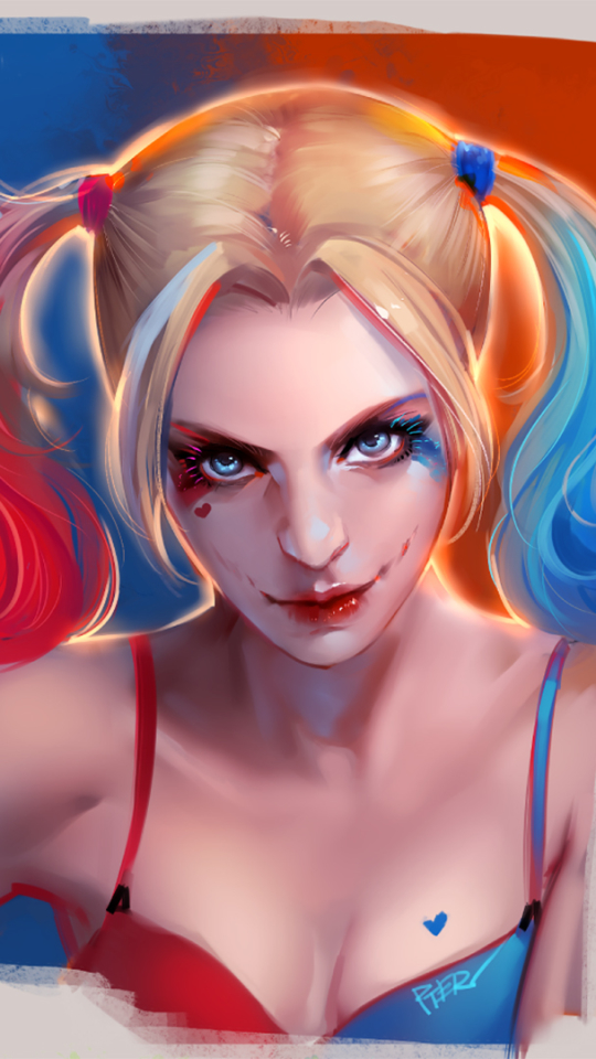 Download mobile wallpaper Blue Eyes, Comics, Harley Quinn, White Hair, Dc Comics, Twintails for free.