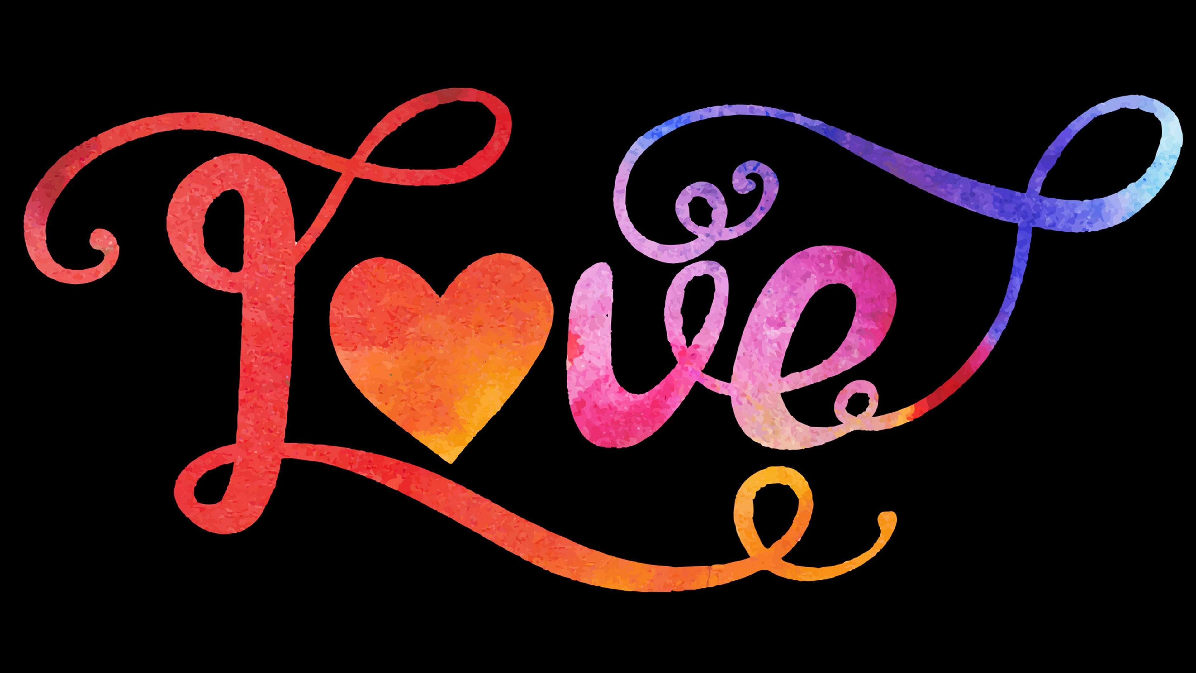Free download wallpaper Love, Colorful, Artistic, Calligraphy on your PC desktop