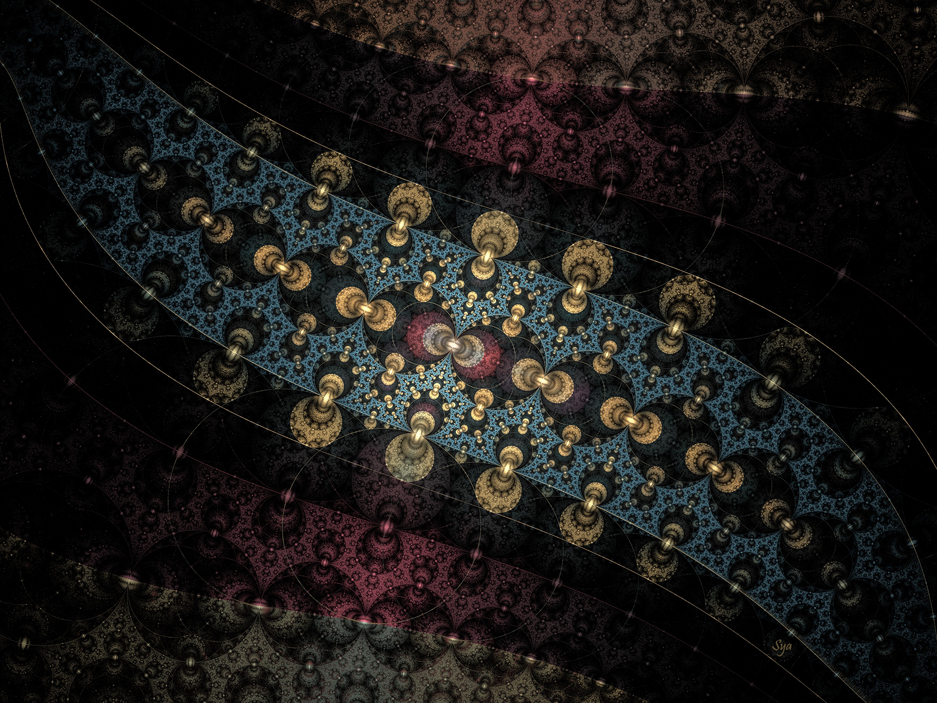 Download mobile wallpaper Intricate, Symmetry, Confused, Pattern, Fractal, Abstract for free.