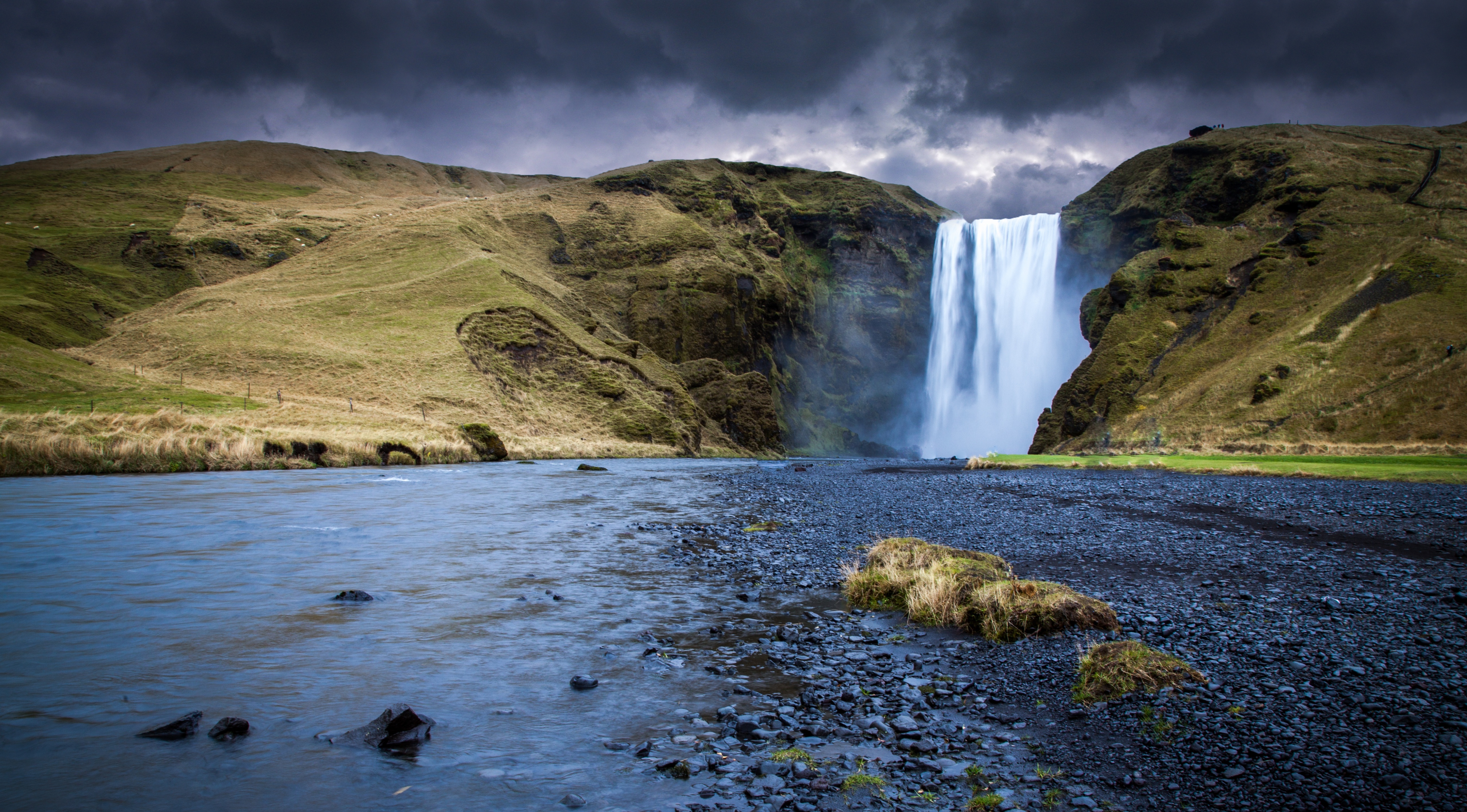 442156画像をダウンロード地球, スコゥガフォス, アイスランド, 滝-壁紙とスクリーンセーバーを無料で