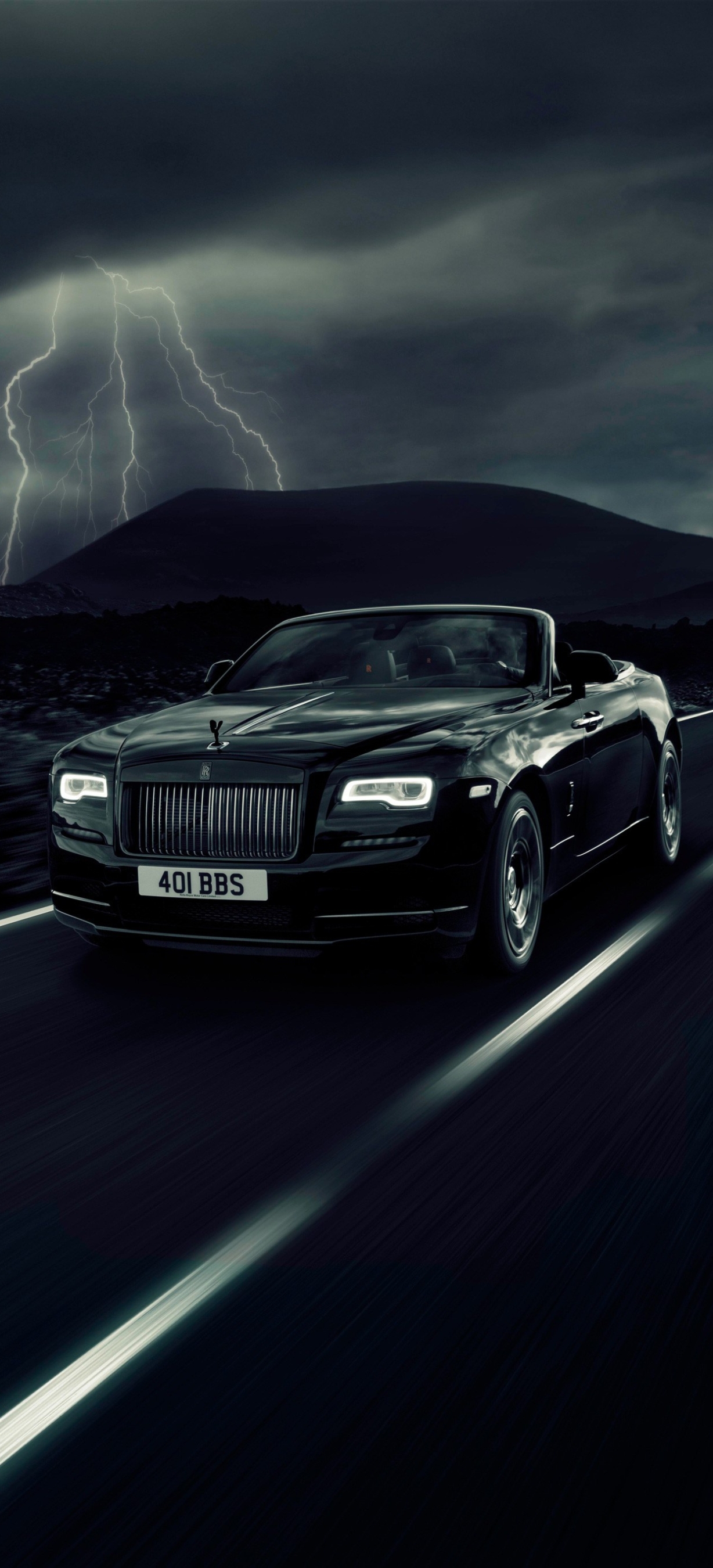 Download mobile wallpaper Rolls Royce, Car, Vehicles, Grand Tourer, Black Car, Rolls Royce Dawn for free.