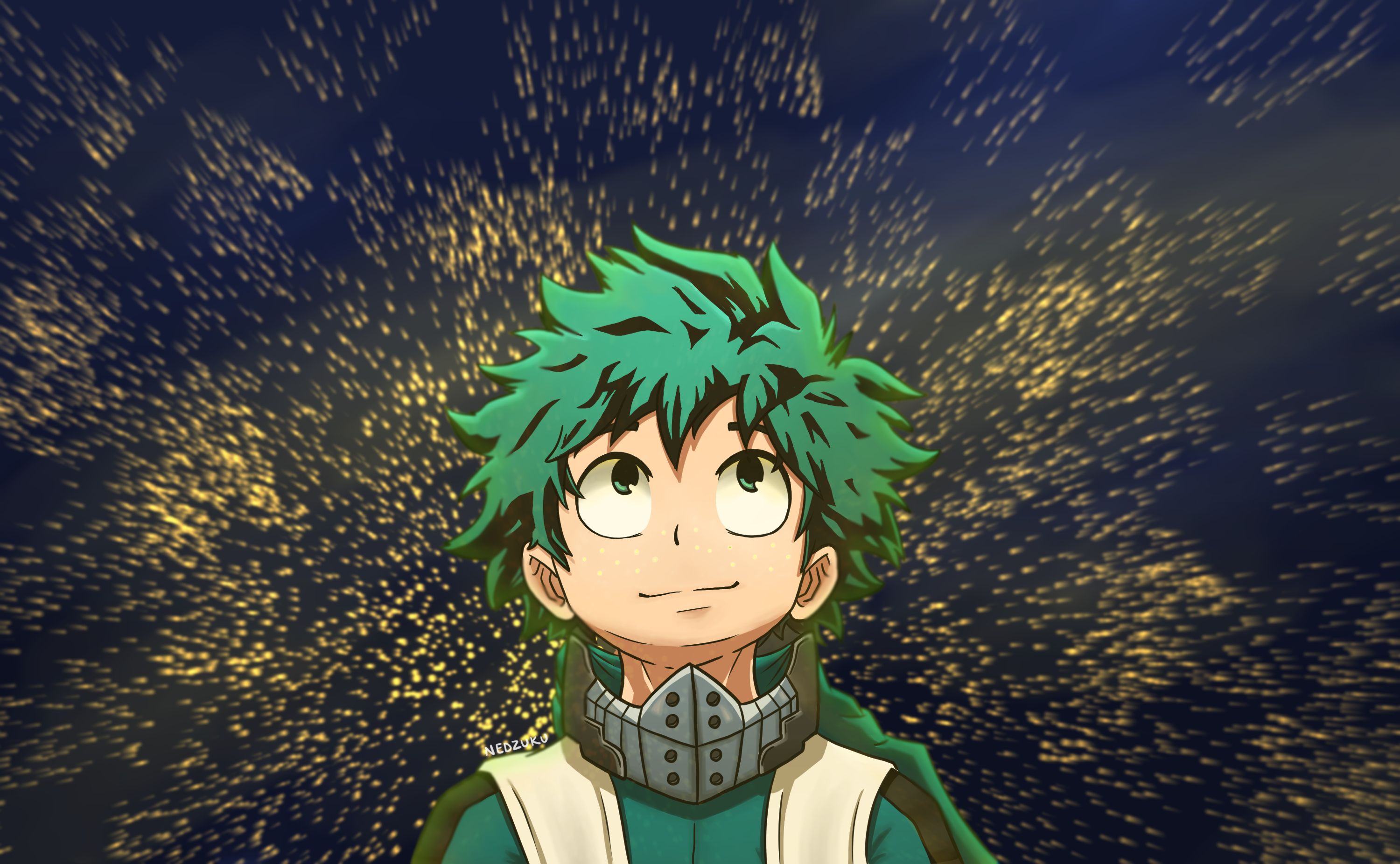 my hero academia, green hair, anime, izuku midoriya