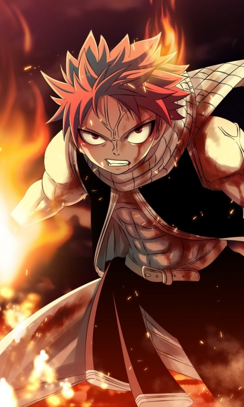 Download mobile wallpaper Anime, Scarf, Fairy Tail, Natsu Dragneel for free.