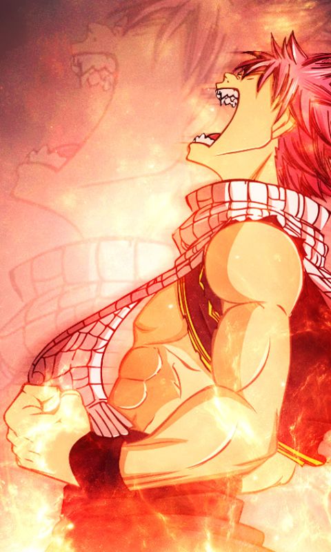 Download mobile wallpaper Anime, Magic, Flame, Scarf, Pink Hair, Fairy Tail, Natsu Dragneel for free.