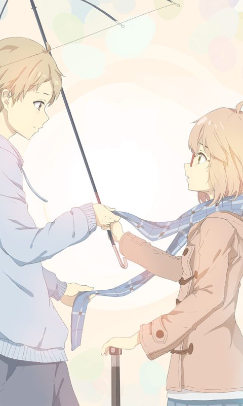 Handy-Wallpaper Animes, Mirai Kuriyama, Akihito Kanbara, Beyond The Boundary kostenlos herunterladen.