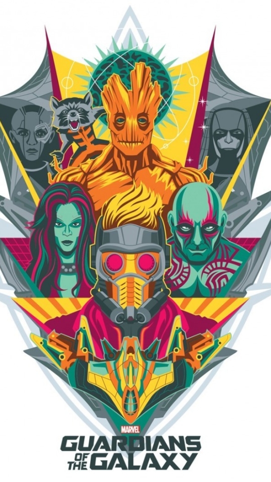 Descarga gratuita de fondo de pantalla para móvil de Historietas, Guardianes De La Galaxia, Mapache Cohete, Señor De Las Estrellas, Drax El Destructor, Gamora, Groot.