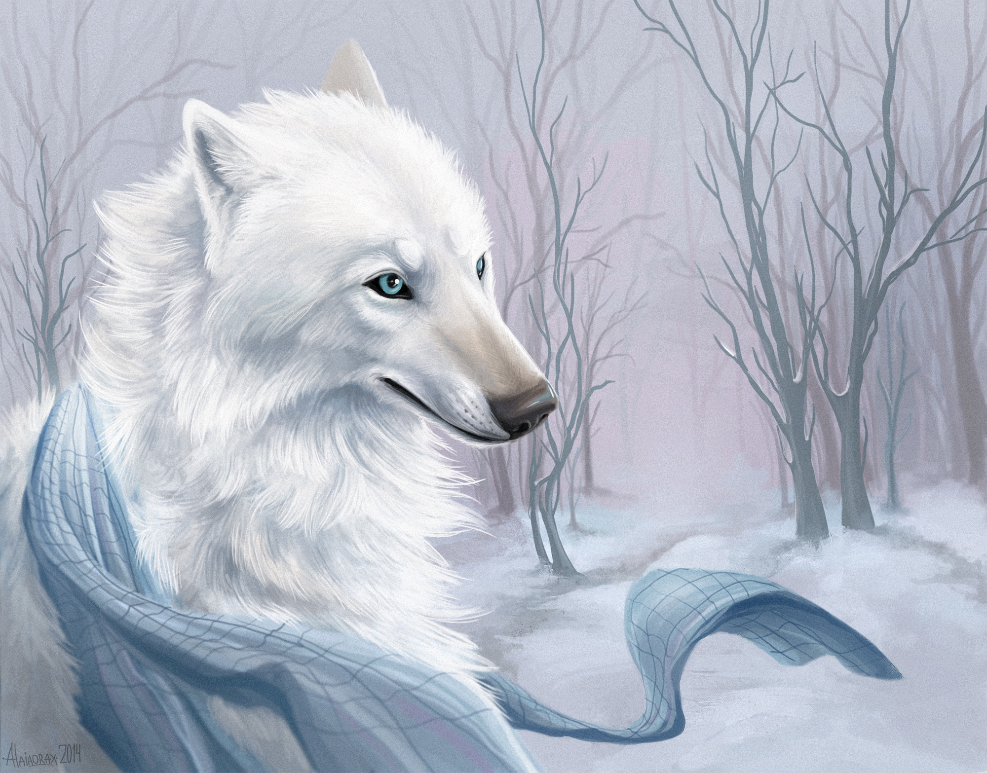 Handy-Wallpaper Winter, Fantasie, Wolf, Fantasietiere kostenlos herunterladen.