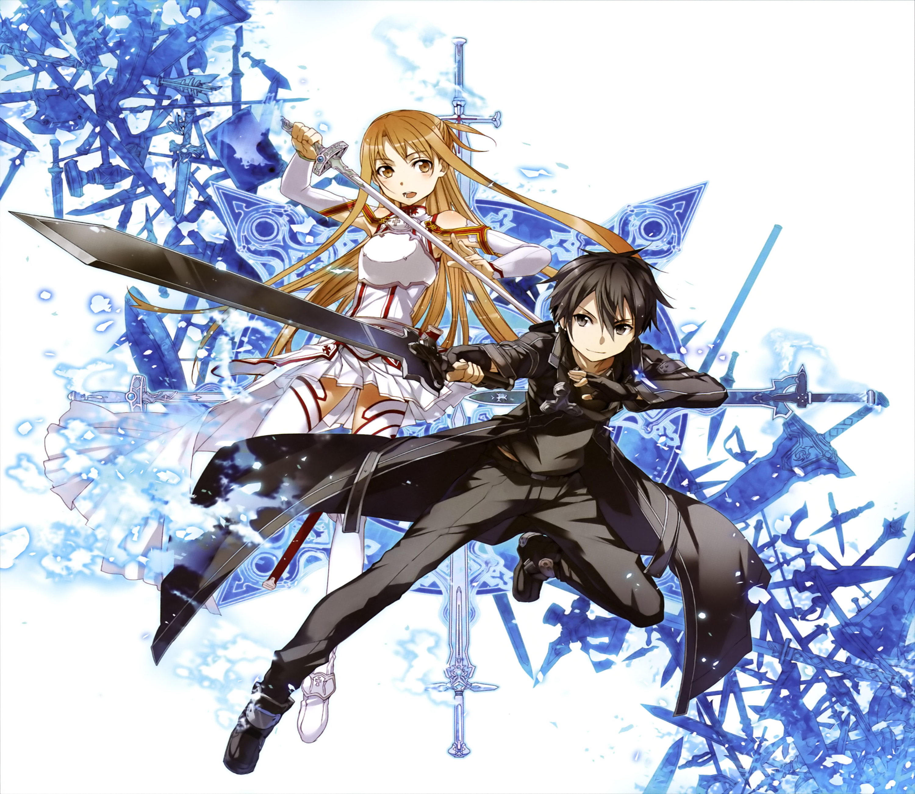 Download mobile wallpaper Anime, Sword Art Online, Asuna Yuuki, Kirito (Sword Art Online) for free.