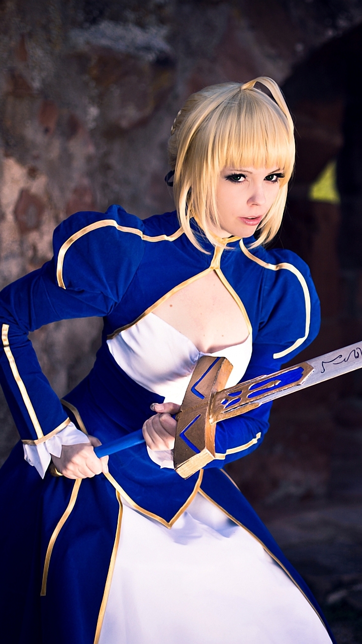 Download mobile wallpaper Women, Saber (Fate Series), Fate/stay Night, Cosplay for free.