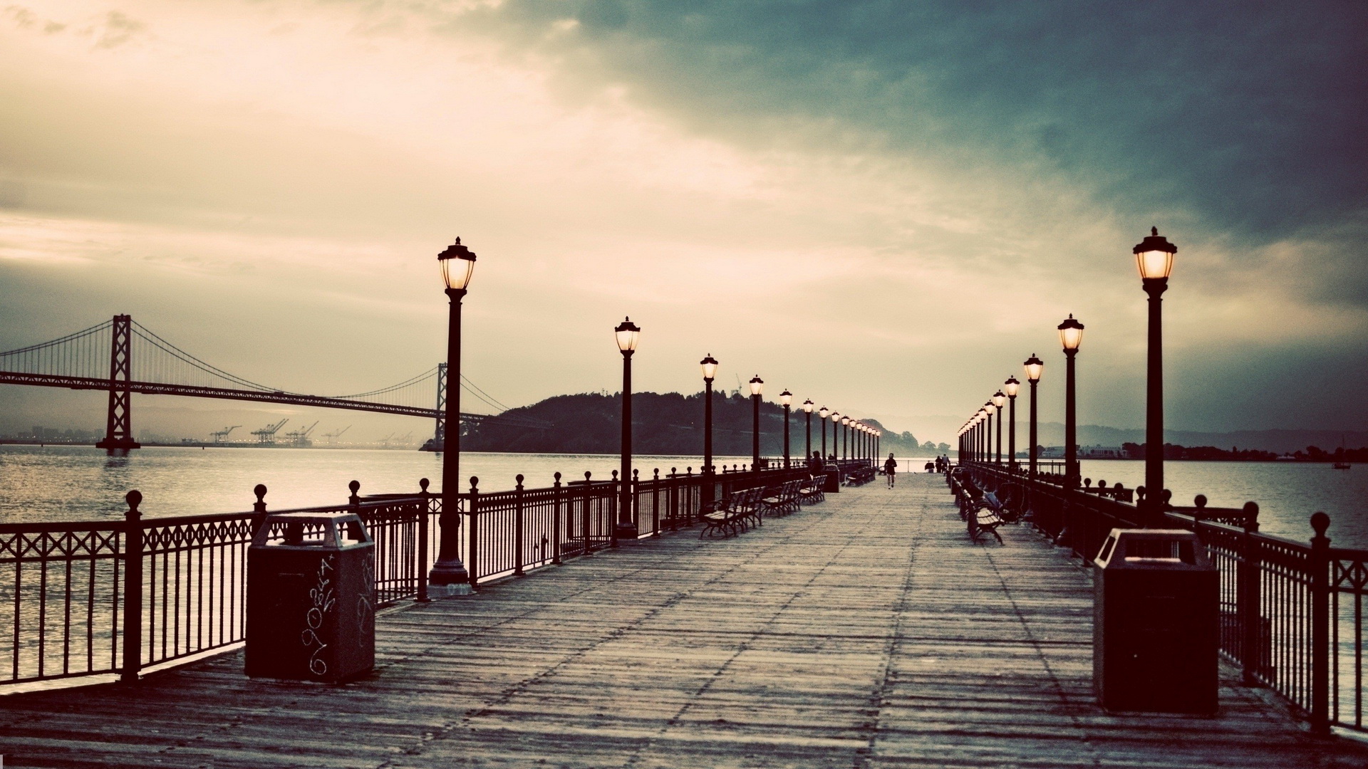 Laden Sie das Seebrücke, San Francisco, Bucht Brücke, Menschengemacht, Pier 7-Bild kostenlos auf Ihren PC-Desktop herunter