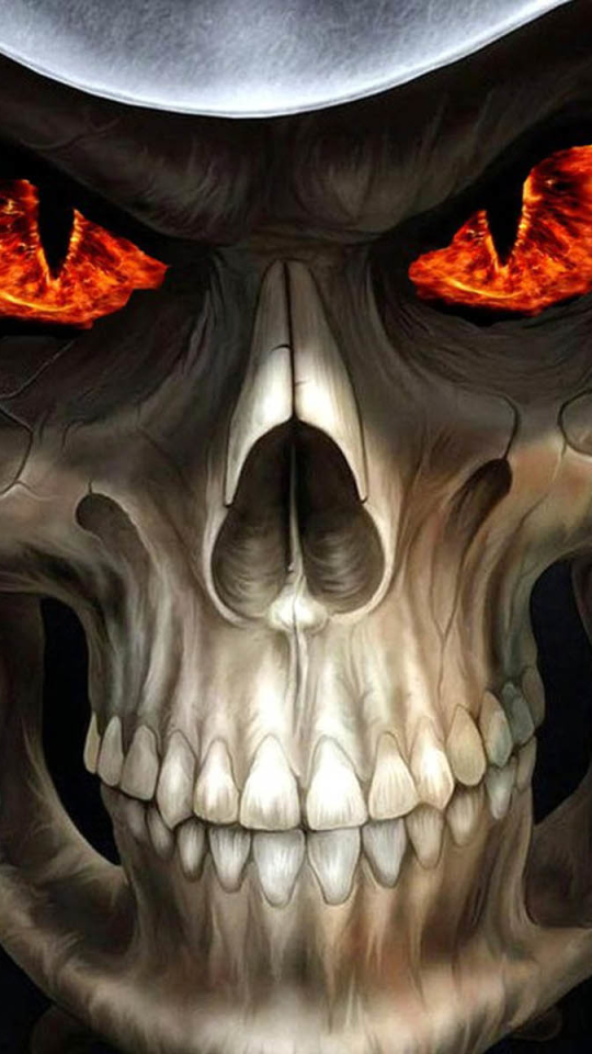 Download mobile wallpaper Dark, Eye, Skull for free.