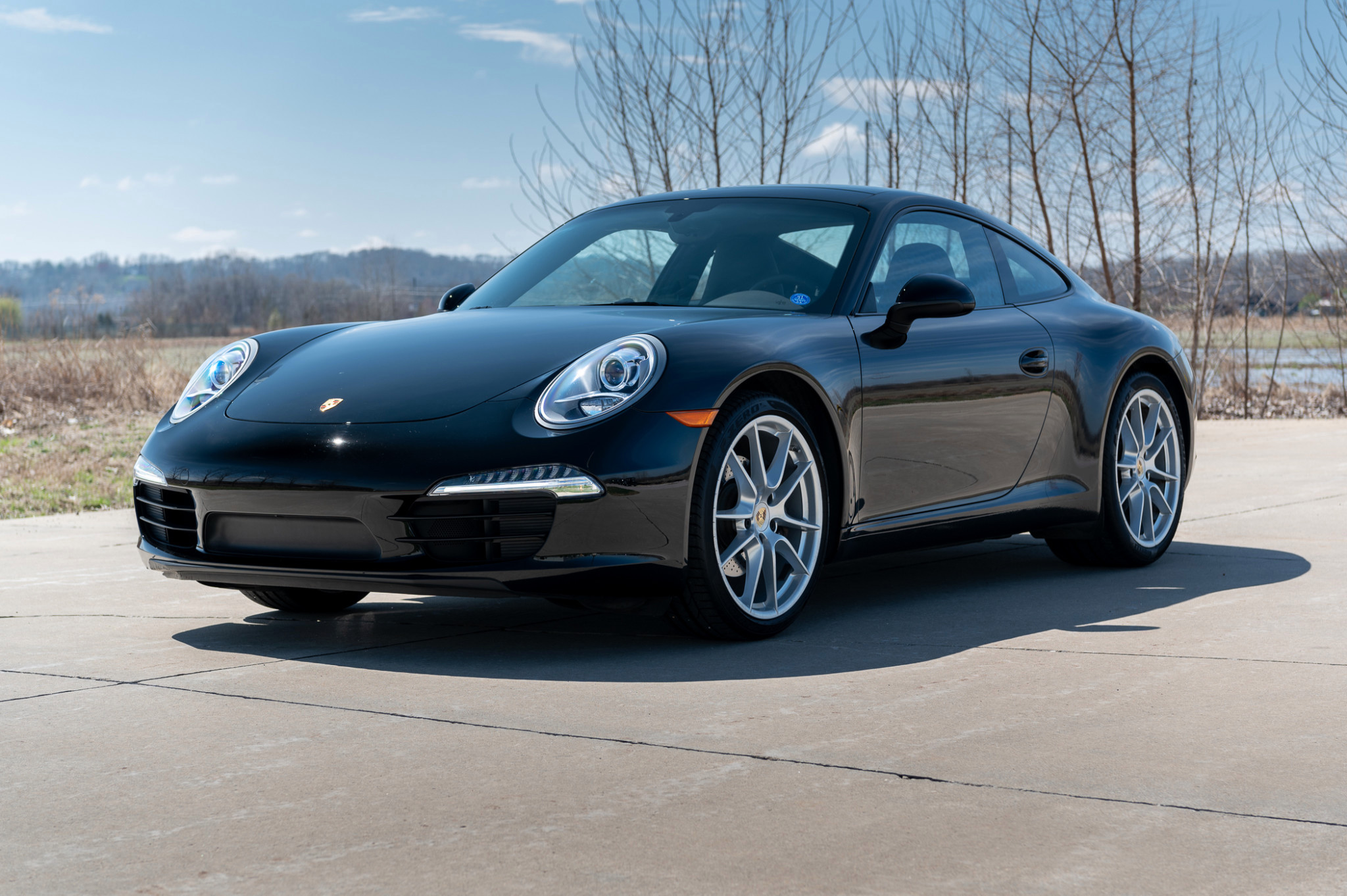 Download mobile wallpaper Porsche, Car, Vehicles, Porsche 911 Carrera, Black Car, Coupé for free.