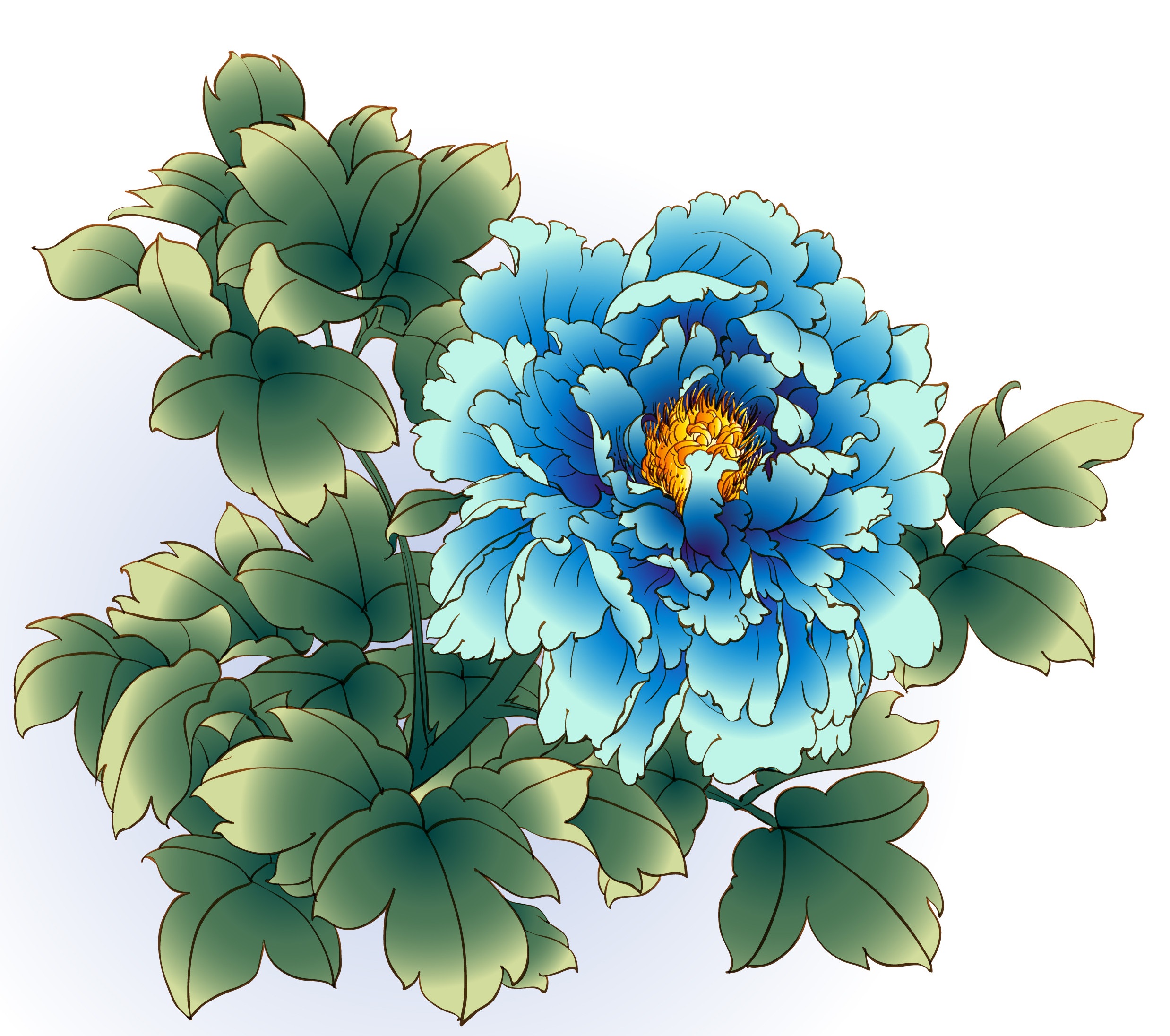Download mobile wallpaper Flowers, Flower, Artistic, Blue Flower for free.