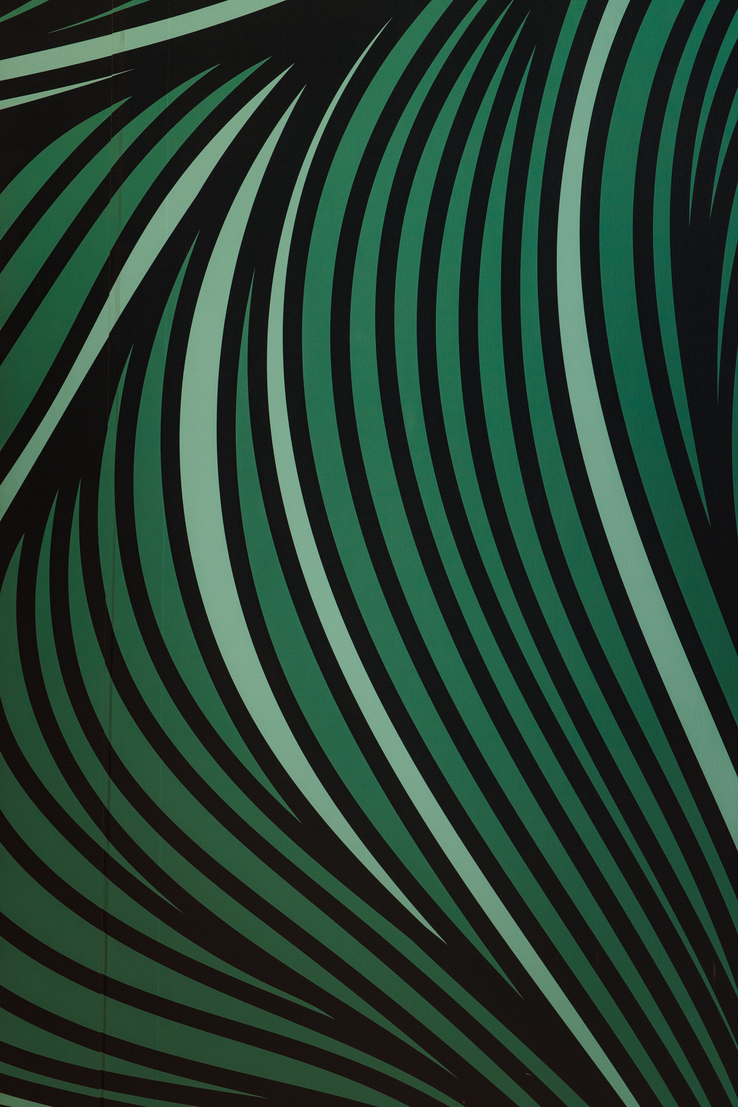 Mobile wallpaper stripes, wavy, abstract, green, lines, streaks