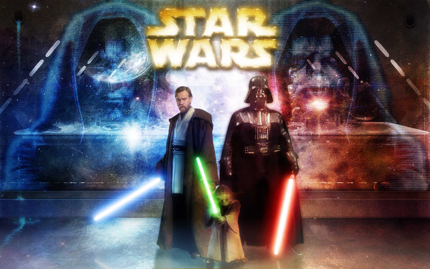 Descarga gratuita de fondo de pantalla para móvil de Yoda, La Guerra De Las Galaxias, Darth Vader, Películas.
