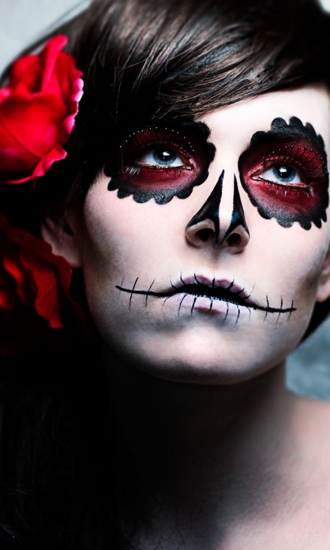 Download mobile wallpaper Dark, Sugar Skull for free.