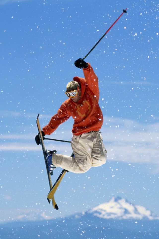 1309204 Hintergrundbild herunterladen sport, skifahren, ski, schnee - Bildschirmschoner und Bilder kostenlos