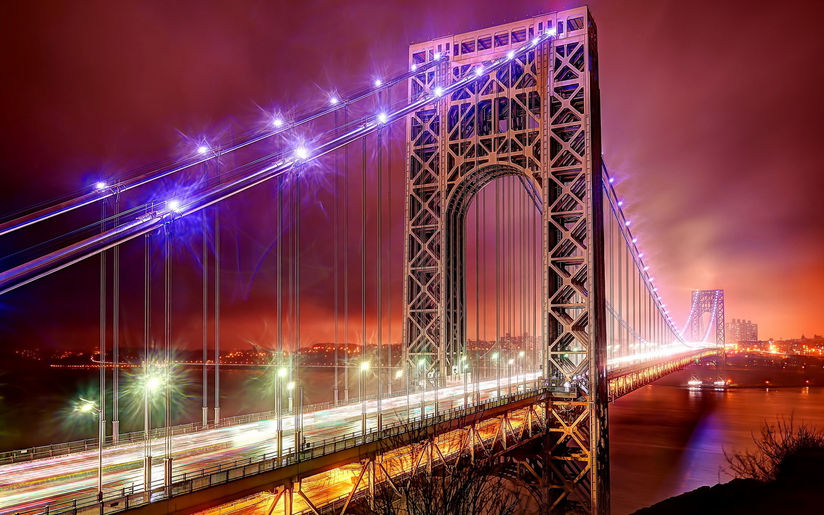 278980壁紙のダウンロードマンメイド, ジョージ・ワシントン橋, ニューヨーク, ブリッジ-スクリーンセーバーと写真を無料で