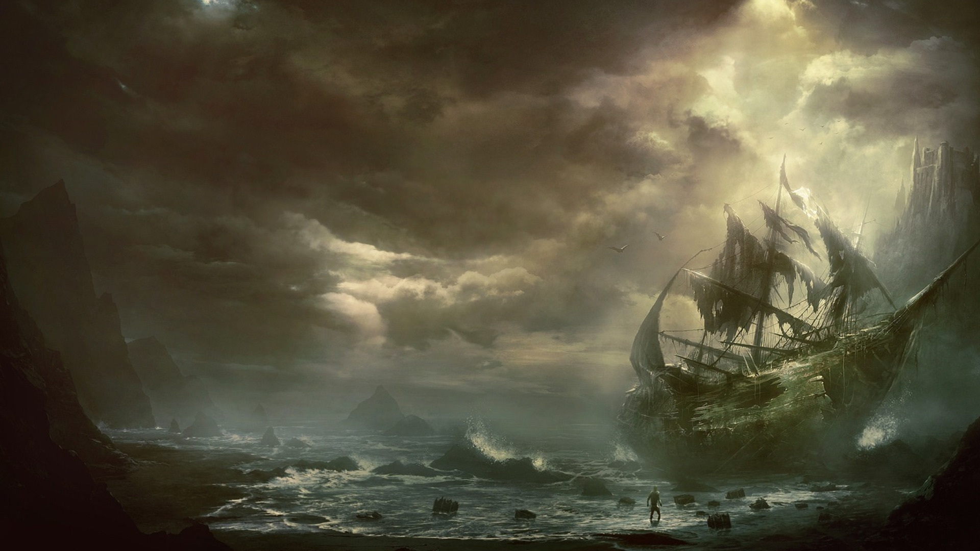 Download mobile wallpaper Fantasy, Ship for free.