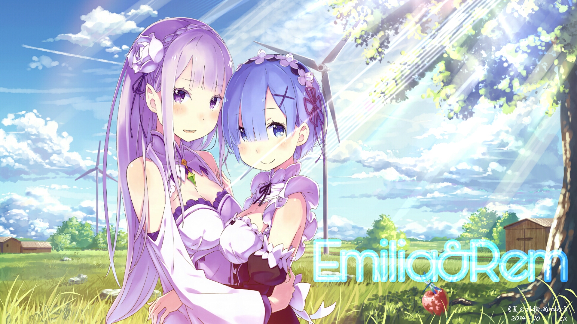 Baixar papel de parede para celular de Anime, Emília (Re:zero), Re:zero Começando A Vida Em Outro Mundo, Rem (Re:zero) gratuito.