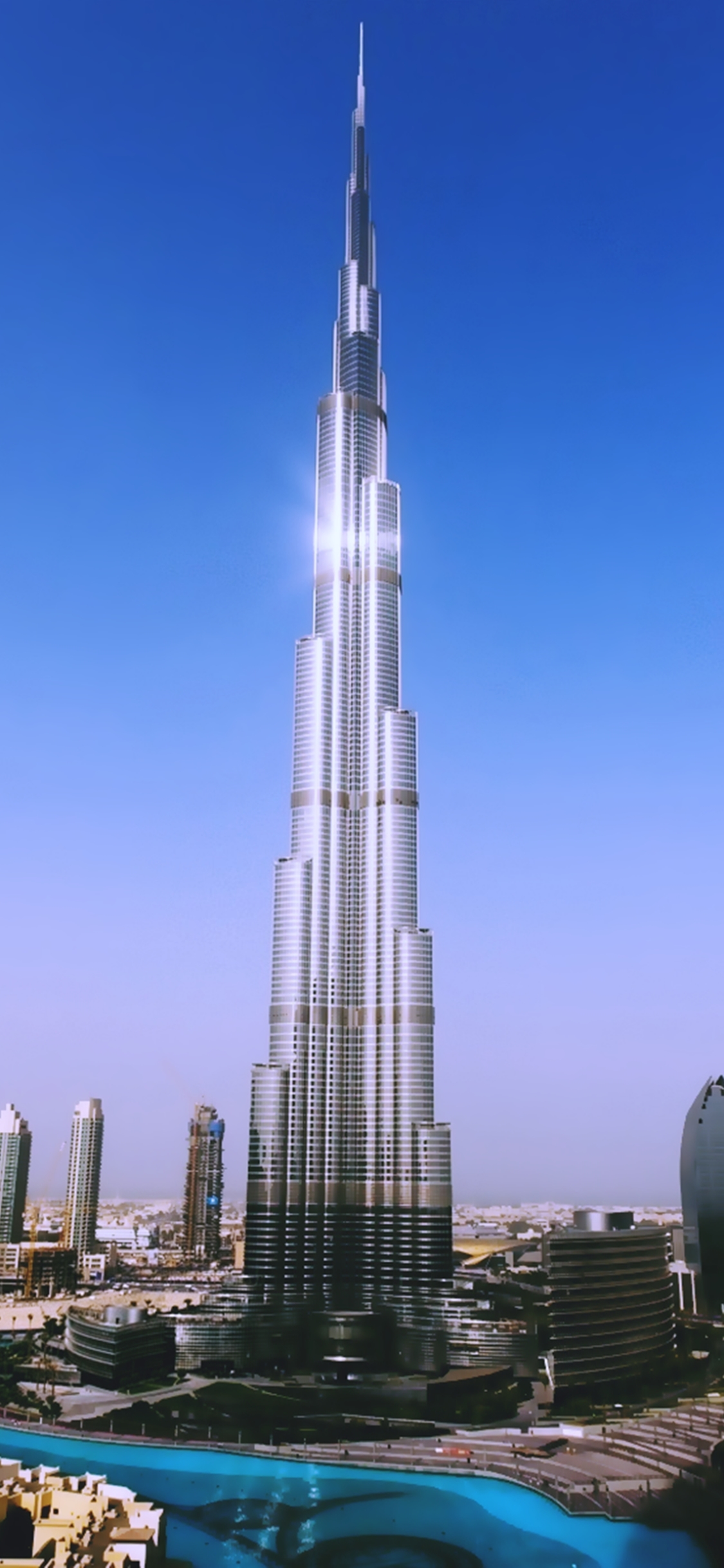 Téléchargez des papiers peints mobile Villes, Ville, Gratte Ciel, Imeuble, Bâtiment, Dubai, Burj Khalifa, Construction Humaine gratuitement.