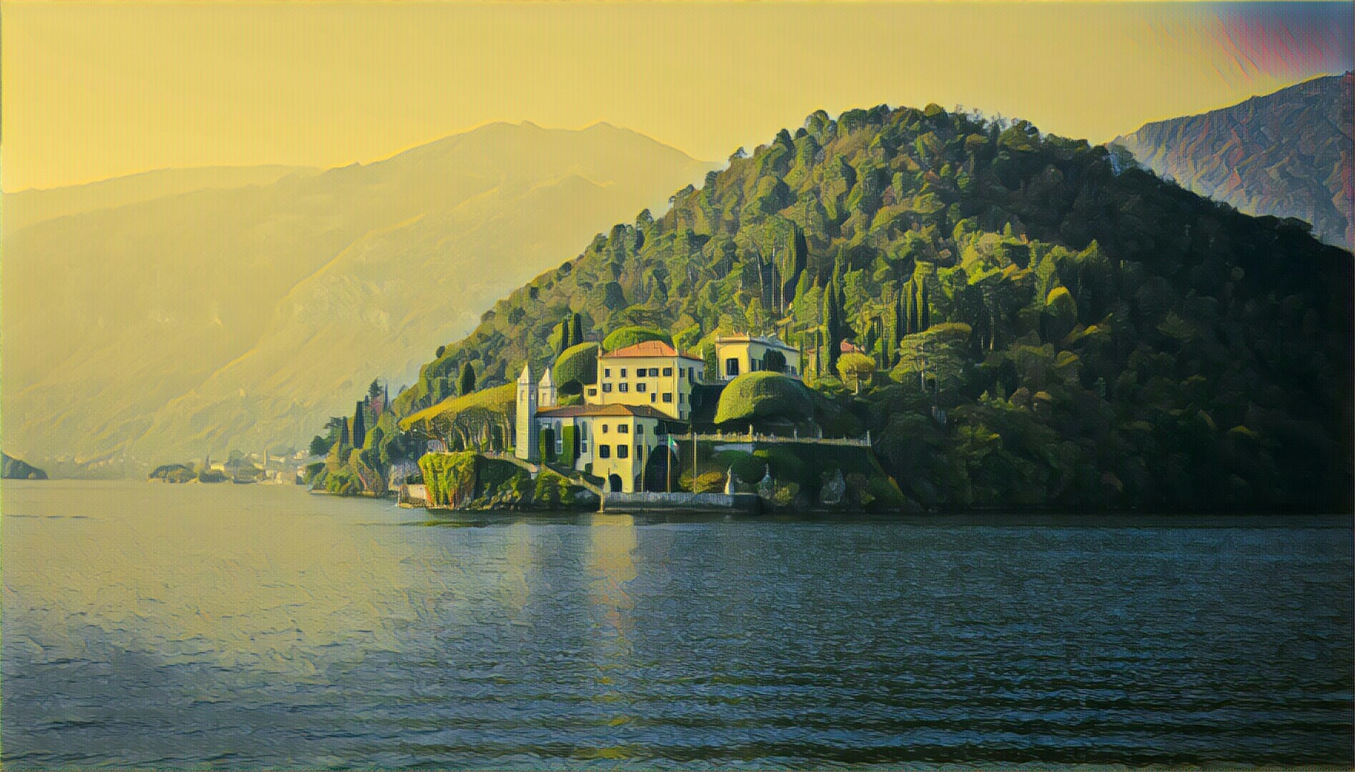 Download mobile wallpaper Landscape, Lake, Artistic for free.