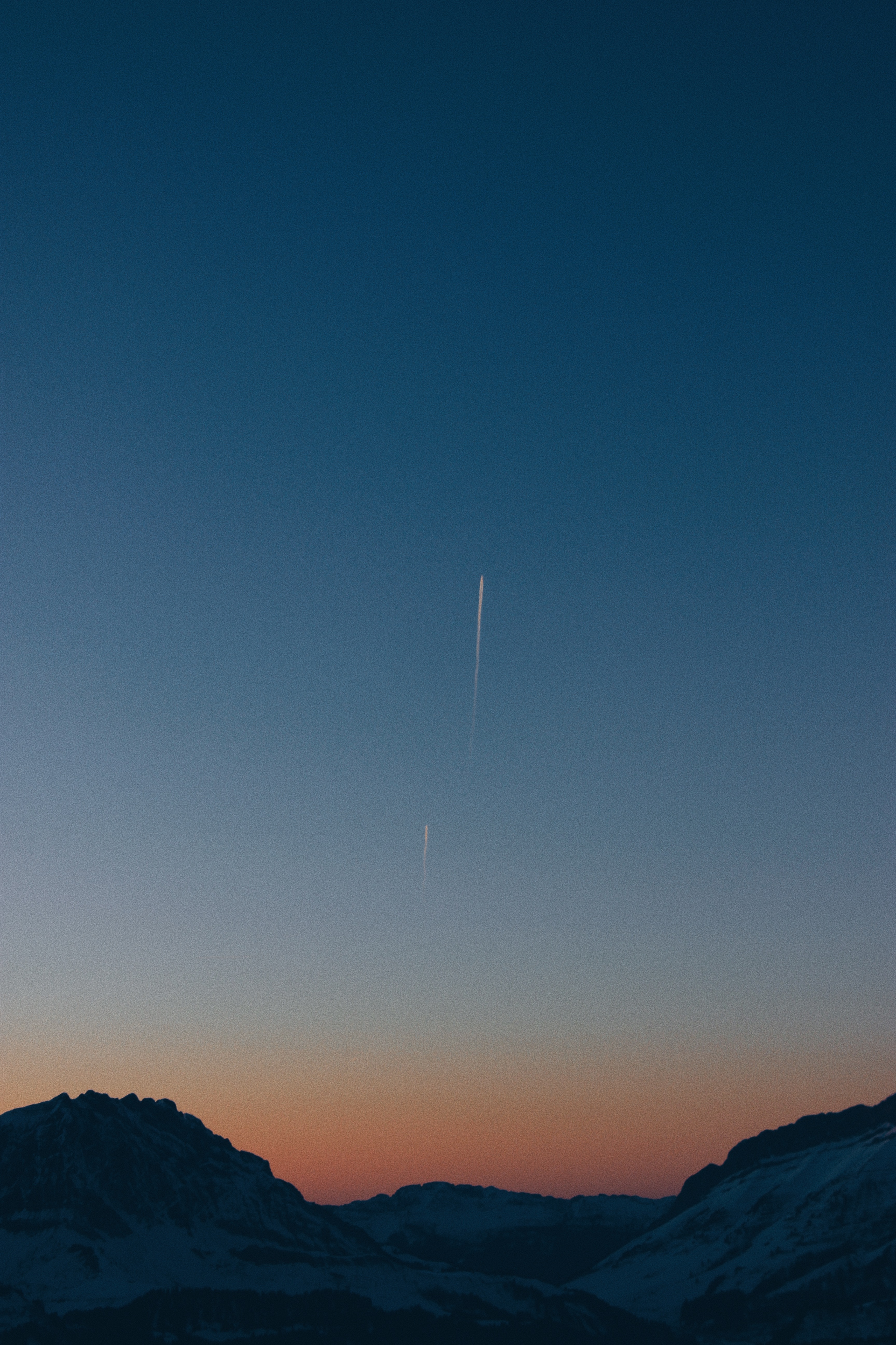 Download mobile wallpaper Vertex, Tops, Sky, Sunset, Mountains, Nature for free.