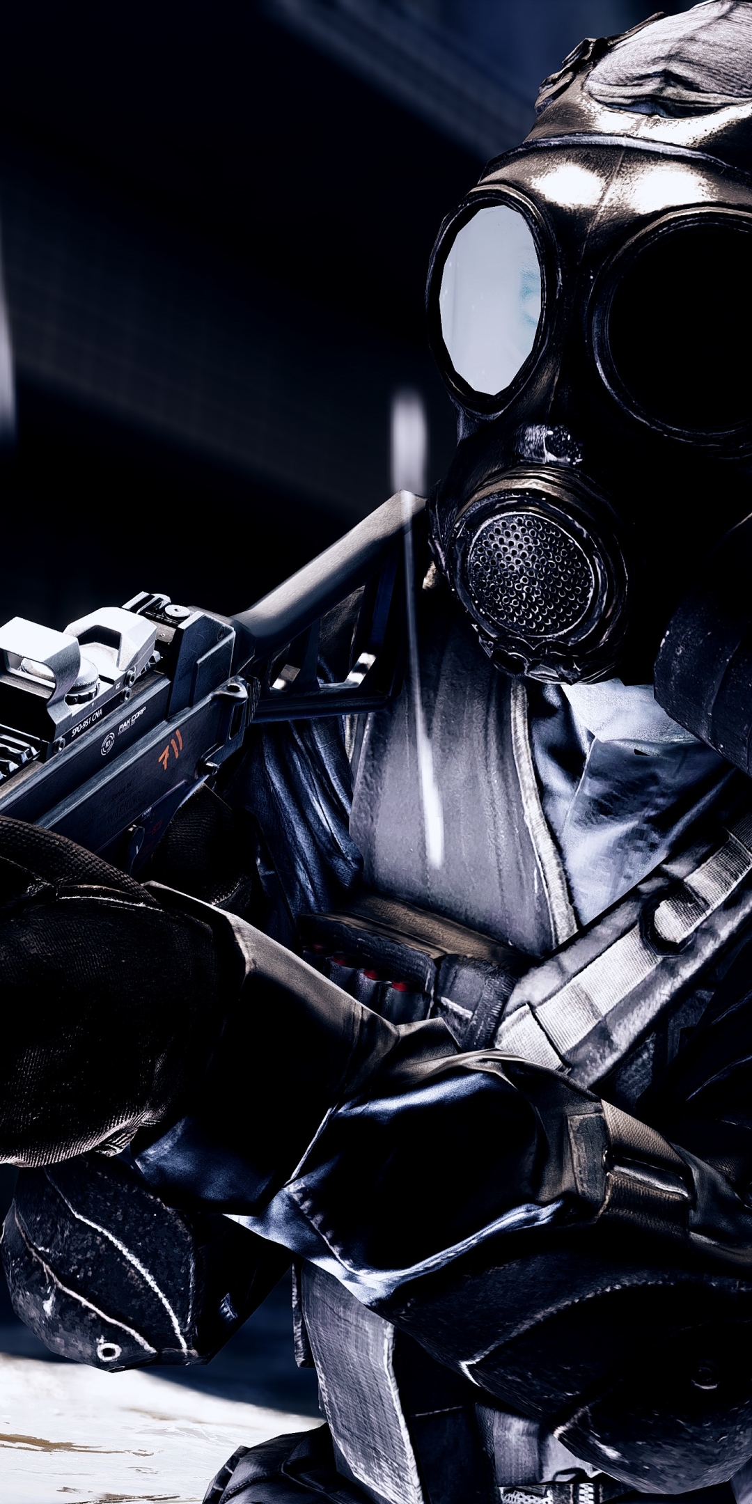 Handy-Wallpaper Schlachtfeld, Gasmaske, Soldat, Computerspiele, Gas Masken, Battlefield 4 kostenlos herunterladen.