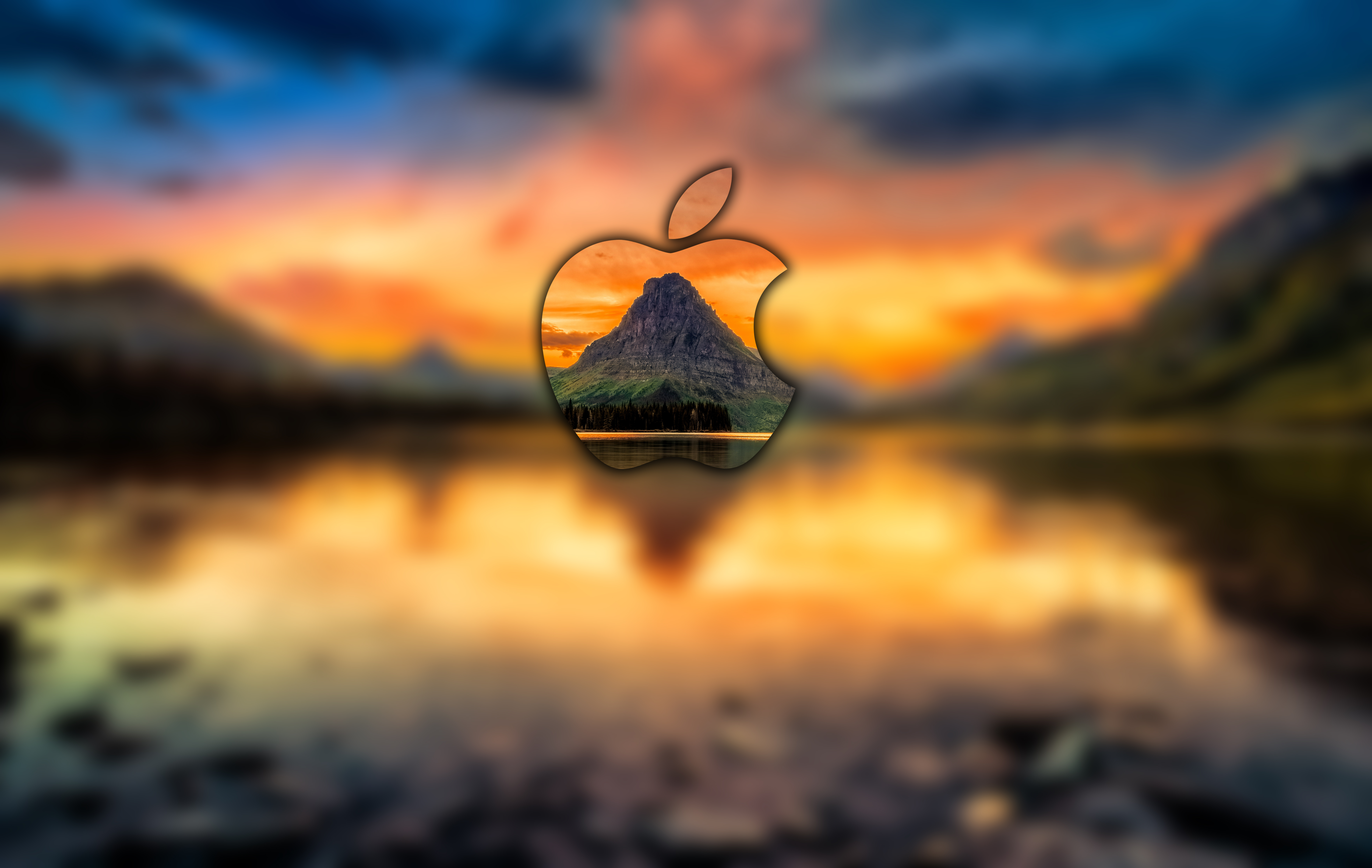Скачать картинку Озеро, Технологии, Яблоко, Apple Inc в телефон бесплатно.