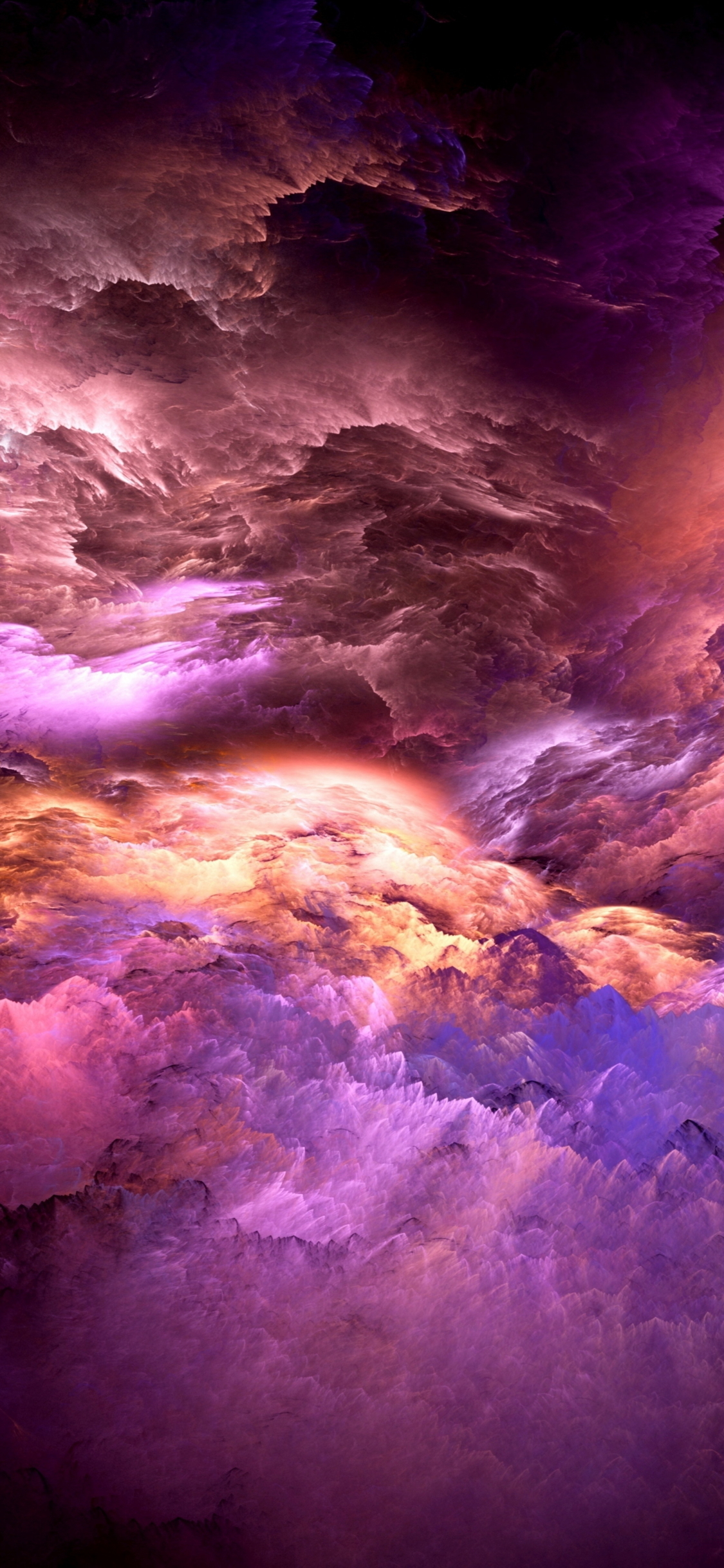 Download mobile wallpaper Pink, Light, Purple, Artistic, Cloud for free.
