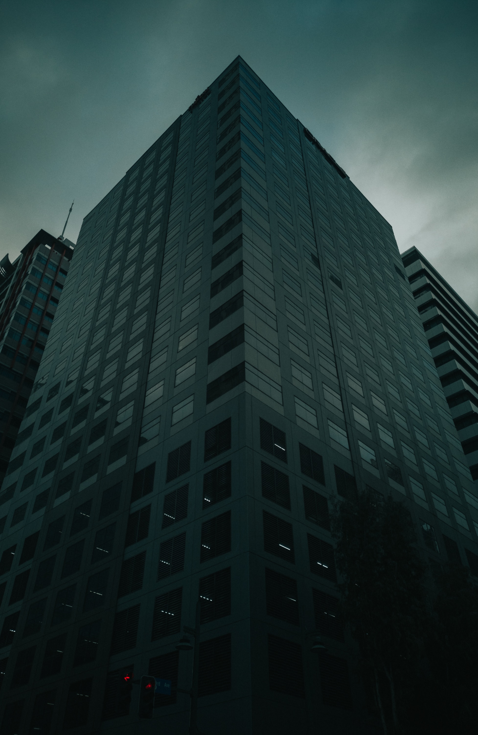 Download mobile wallpaper Building, Grey, Architecture, Dark for free.