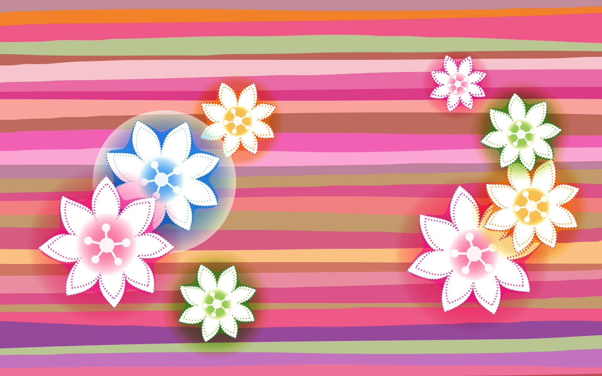 Download mobile wallpaper Flowers, Streaks, Circles, Stripes, Lines, Abstract, Background for free.