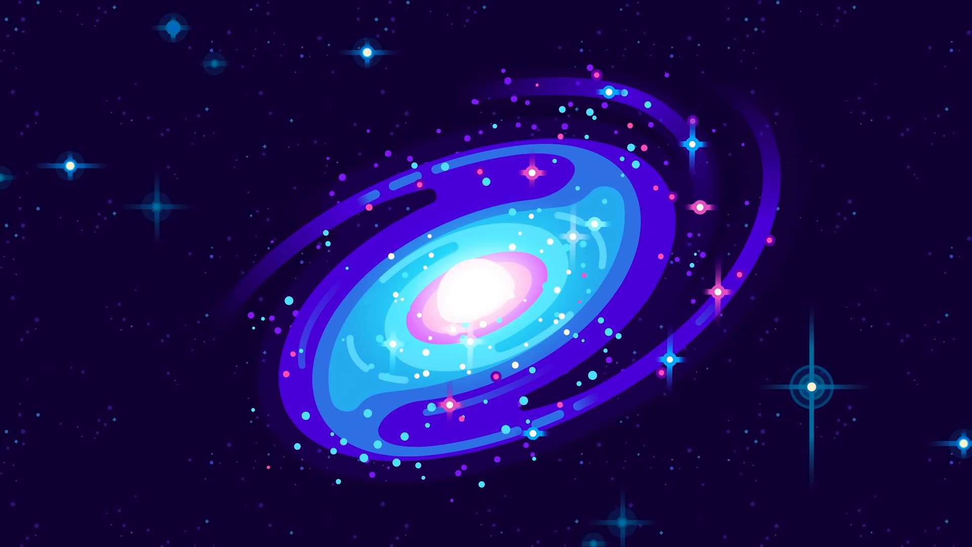 1034215 скачать картинку курцгезагт, научная фантастика, галактика, минималистский, космос, звезды - обои и заставки бесплатно