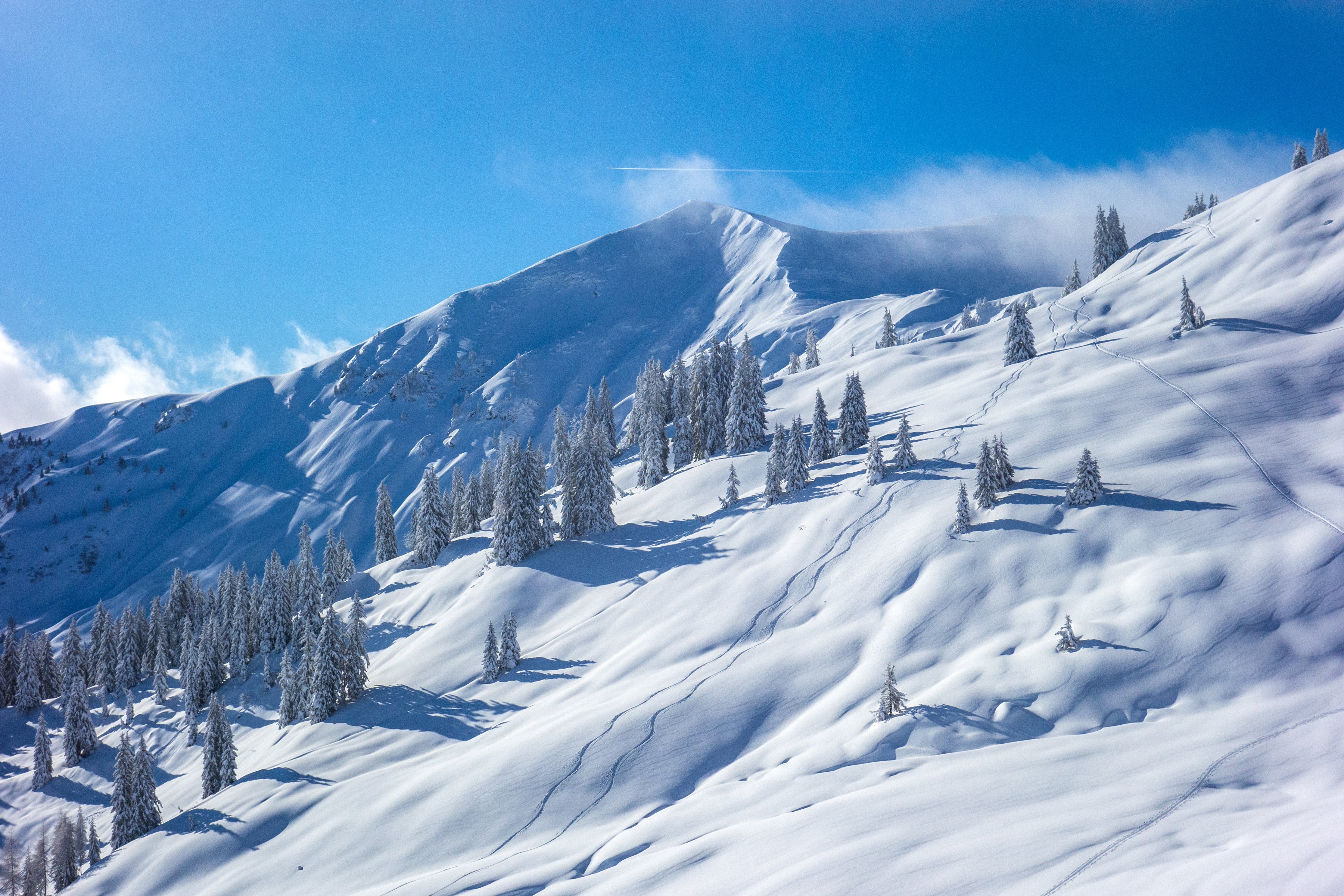 Скачать обои бесплатно Зима, Горы, Снег, Австрия, Альпы, Земля/природа картинка на рабочий стол ПК