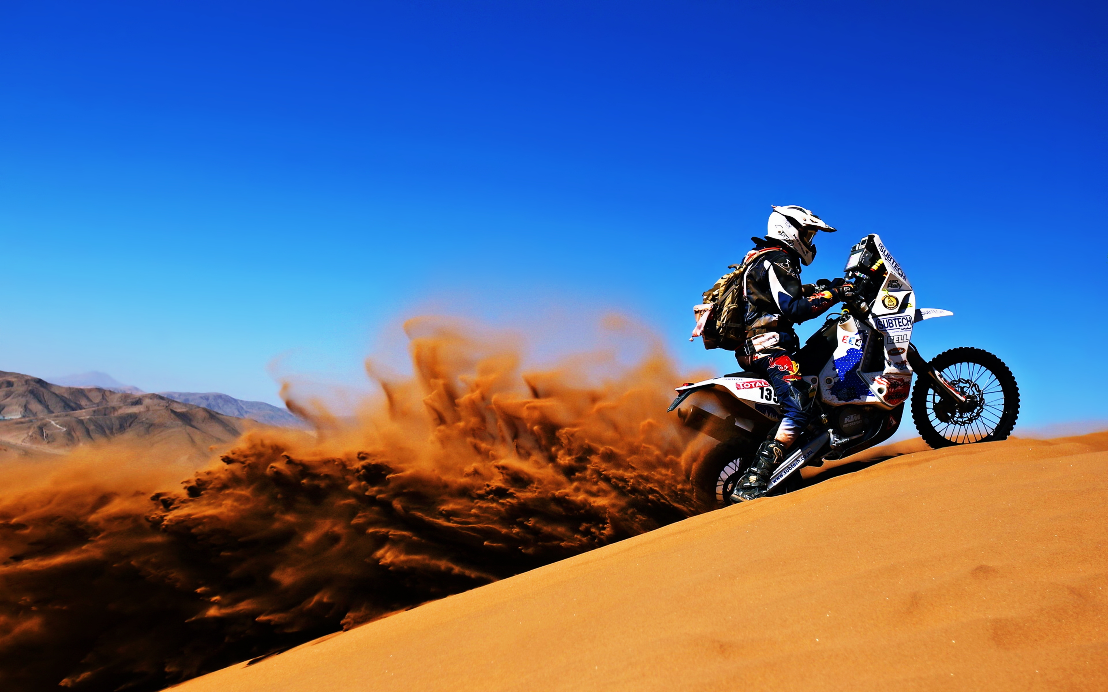 358434 télécharger le fond d'écran rallye dakar, le sable, des sports, courses, afrique, vélo, désert, dune, moto cross, course - économiseurs d'écran et images gratuitement